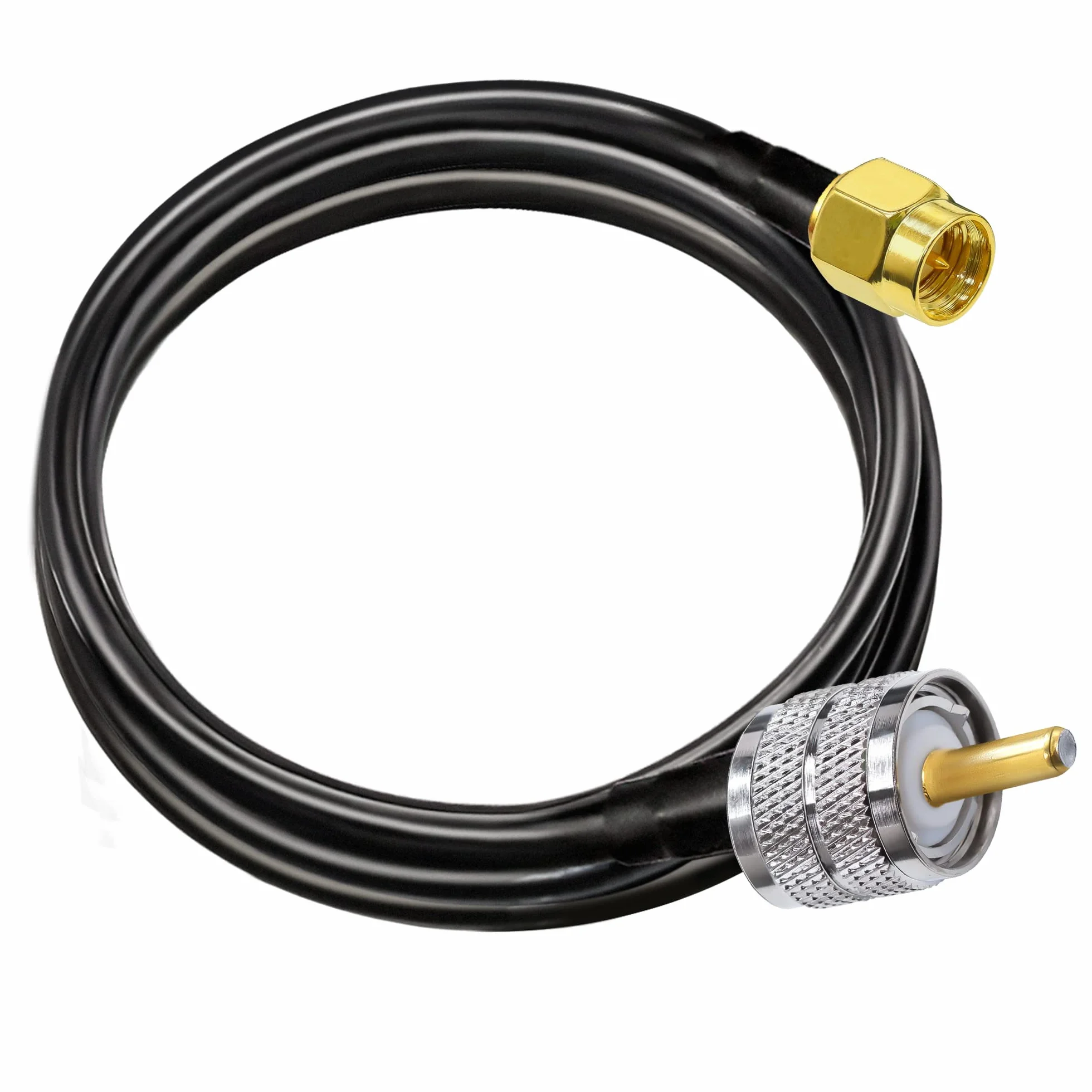 TUOLNK SMA do UHF kabel przedłużający RG58 6,6 ft (2 m) wtyczka SMA na SO239 PL259 wtyczka WiFi anteny pigtail kabel PL 259 kabel łączący do radia radiowego CB radiowego amatorskiego