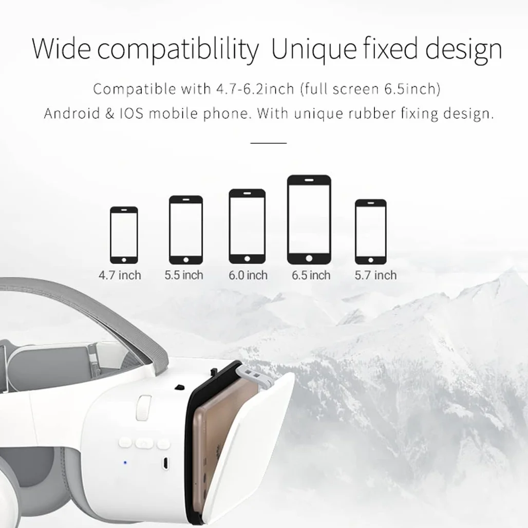 Okulary VR, zestaw słuchawkowy z wirtualnej rzeczywistości, zestawy słuchawkowe VR obsługują Android i IOS, połączenie Bluetooth dla iPhone 13 Pro Max/13 Pro 13/12/11, do Samsung Galaxy S21, Huawei, Xiaomi (Kolor: B, rozmiar: Ios )
