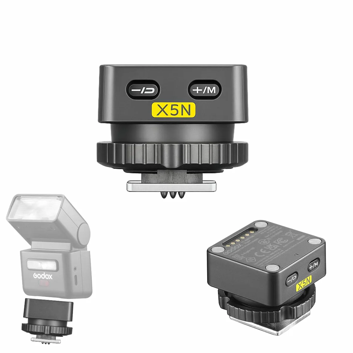 Godox X5N TTL bezprzewodowy wyzwalacz lampy do Nikon, 2,4 GHz, nadajnik gorącej stopki do iT32 Mini Flash, obsługa HSS, wbudowany akumulator i wskaźnik kolorów