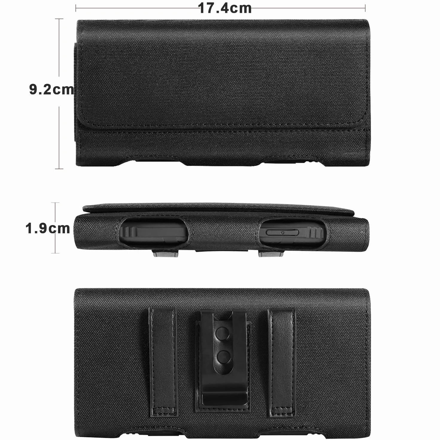 Etui na telefon komórkowy ze szlufką na pasek, zamknięcie magnetyczne, etui na telefon komórkowy z uchwytem na karty, ręcznie wykonany nylonowy uchwyt na telefon komórkowy do Samsung Galaxy S23 Ultra 5G, S22 Ultra, S21 Ultra, etui na pasek premium
