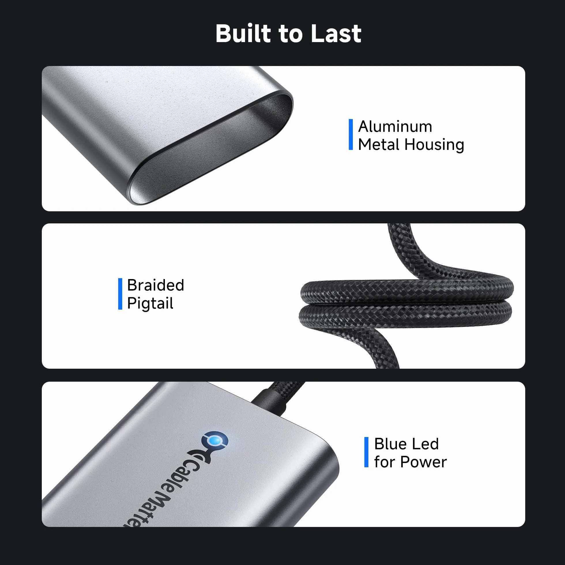 Cable Matters Adapter USB-C do Ethernet 2,5 Gb z Ładowaniem 140 W | 2,5 Gigabit Ethernet, zgodny z USB4, Thunderbolt 5/4, MacBook i urządzeniami USB-C