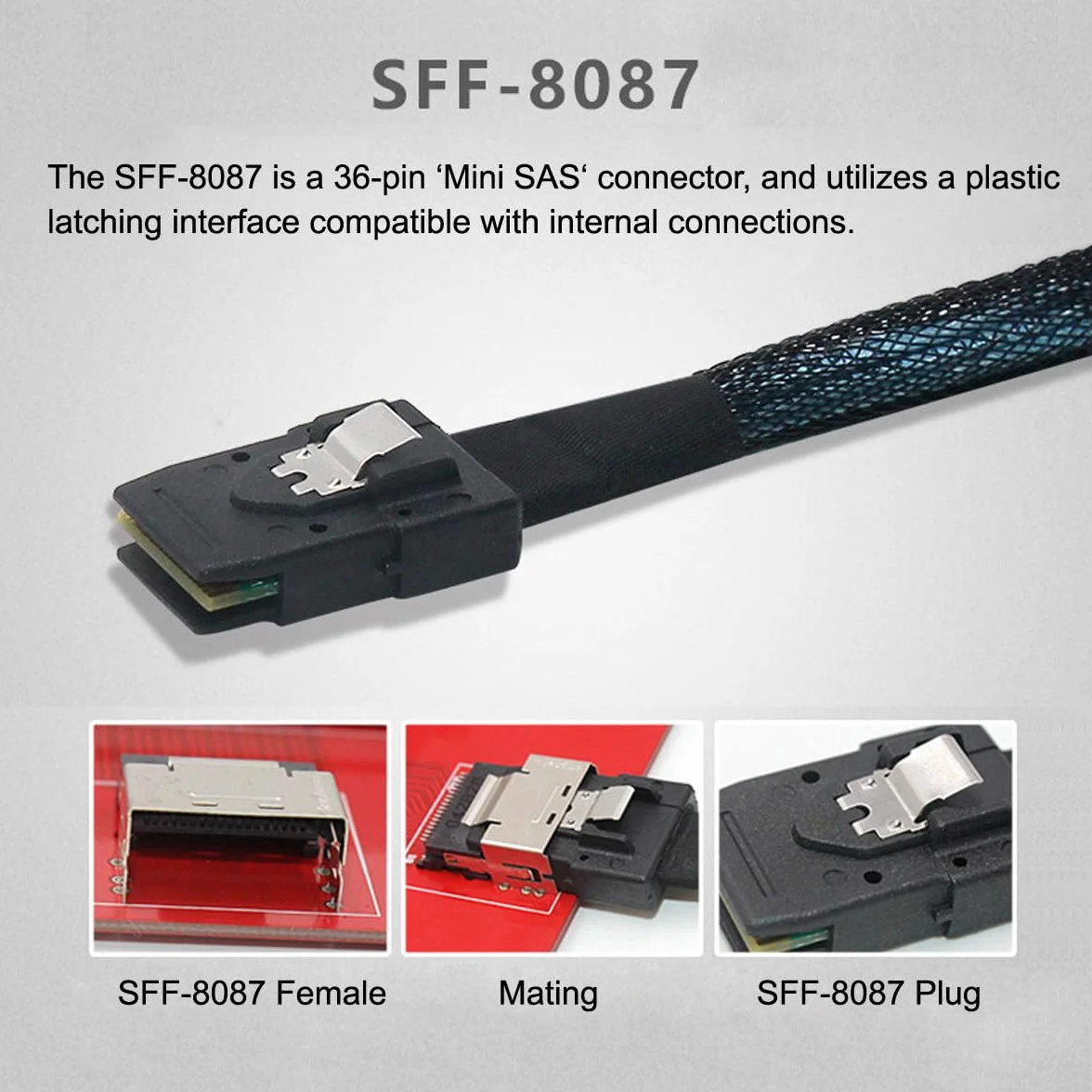 CY Wewnętrzny kabel Mini SAS 4 X SFF-8087, 36Pin, Host do SAS, dysk twardy SFF-8482, 29 piny, kabel docelowy Fanout z IDE Power 100 cm