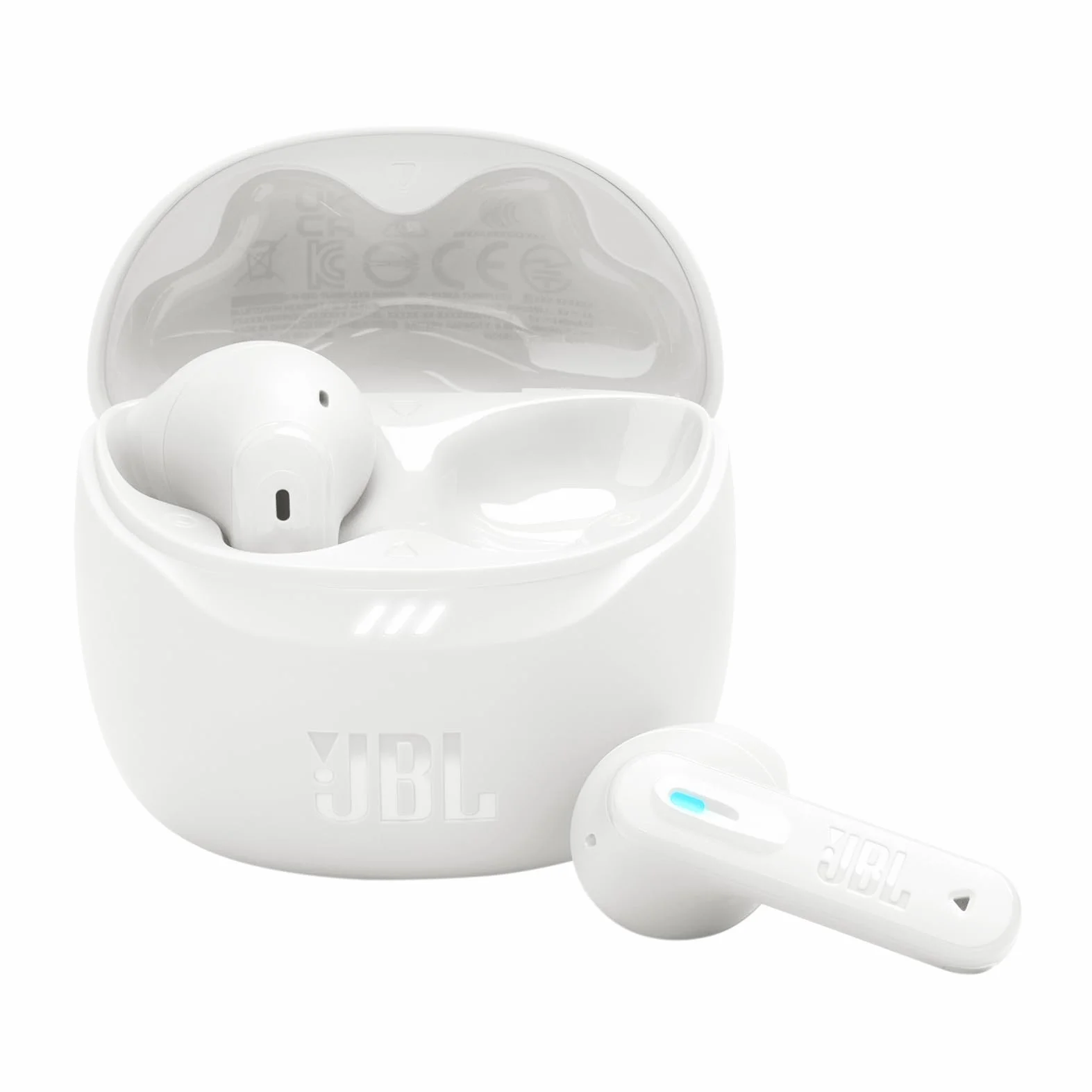 JBL Tune Flex 2, Bezprzewodowe Słuchawki Douszne, Białe | Bluetooth z Redukcją Szumów i 48 H Odtwarzania na Baterii, Wodoodporne IP54, z Wielopunktowym złączem i Otwartą Konstrukcją