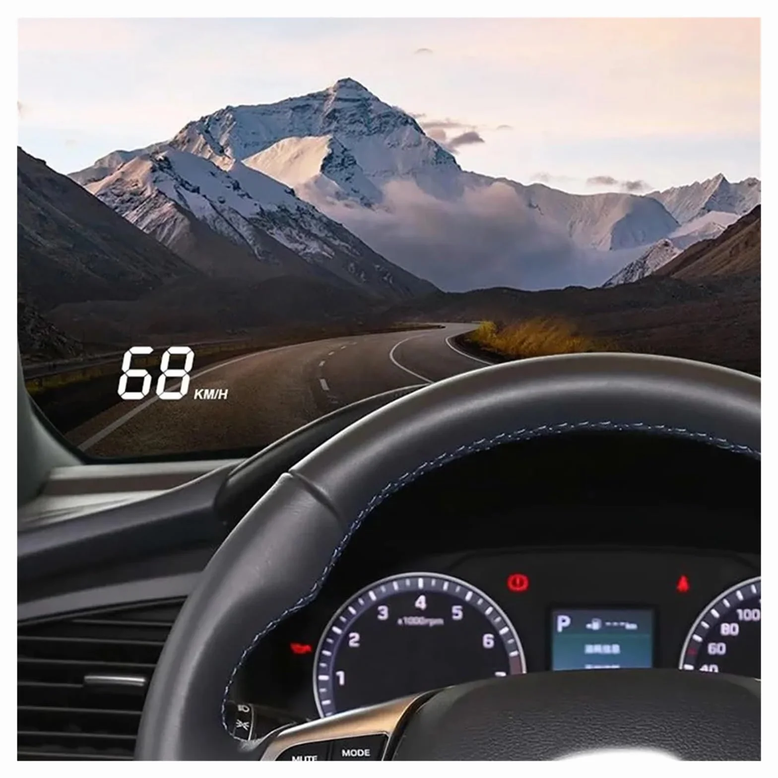 Panele Instrumentów Samochodowych Auto HUD Projektor Samochodowy Alarm Head Up Wyświetlacz Prędkościomierza Przednia Szyba(Km h rotational)