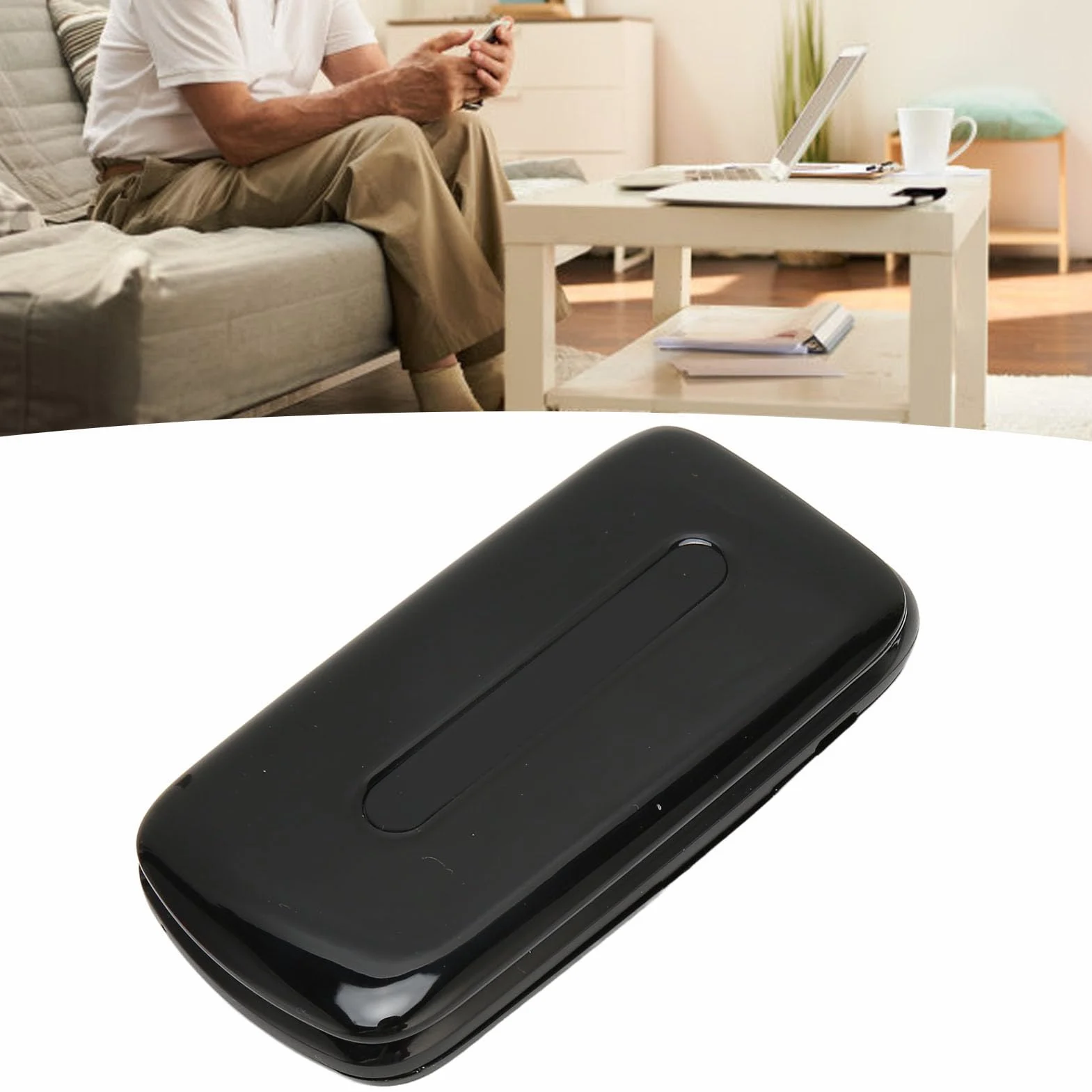Telefon z klapką dla Seniorów Odblokowany, 3G LTE Dual SIM Telefon z Dużym Przyciskiem i Mocnym Głośnikiem Duże Klawisze i Diody LED Funkcja SOS Długi Czas Pracy Baterii, (Czarny)