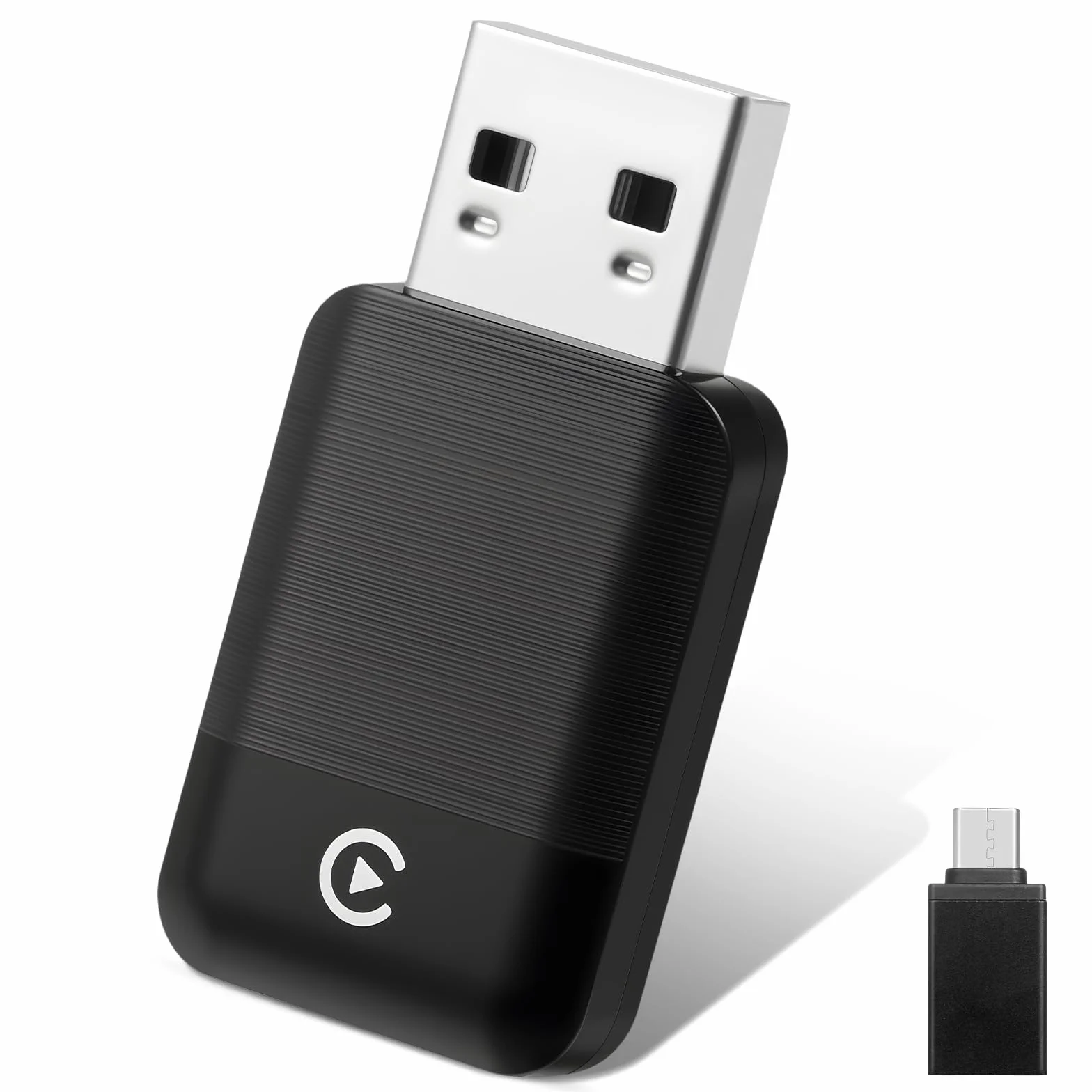 Lullu Bezprzewodowy adapter Carplay 2026, kompatybilny z iPhone iOS 10+ | Ulepszony konwertuje przewodowy na bezprzewodowy, USB/typ C, Plug & Play, Bluetooth Mini Carplay Stick i Auto 2016+