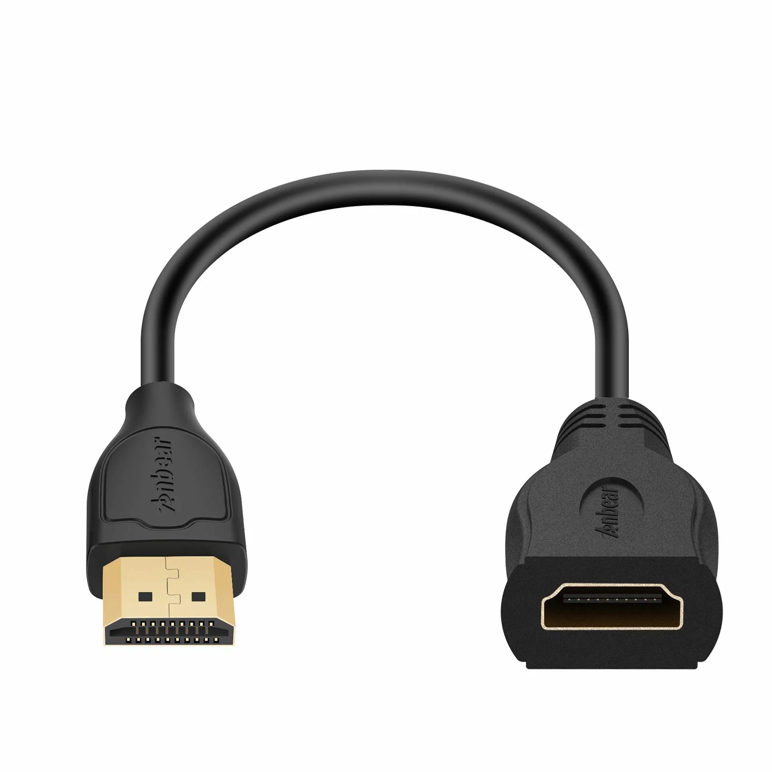 Przedłużacz HDMI 4K 2 m, kabel przedłużający HDMI o wysokiej prędkości 4K przy 60 Hz (męski do żeński) kompatybilny z Xbox One, PS5, PS4, Roku TV Stick, odtwarzaczem Blu Ray