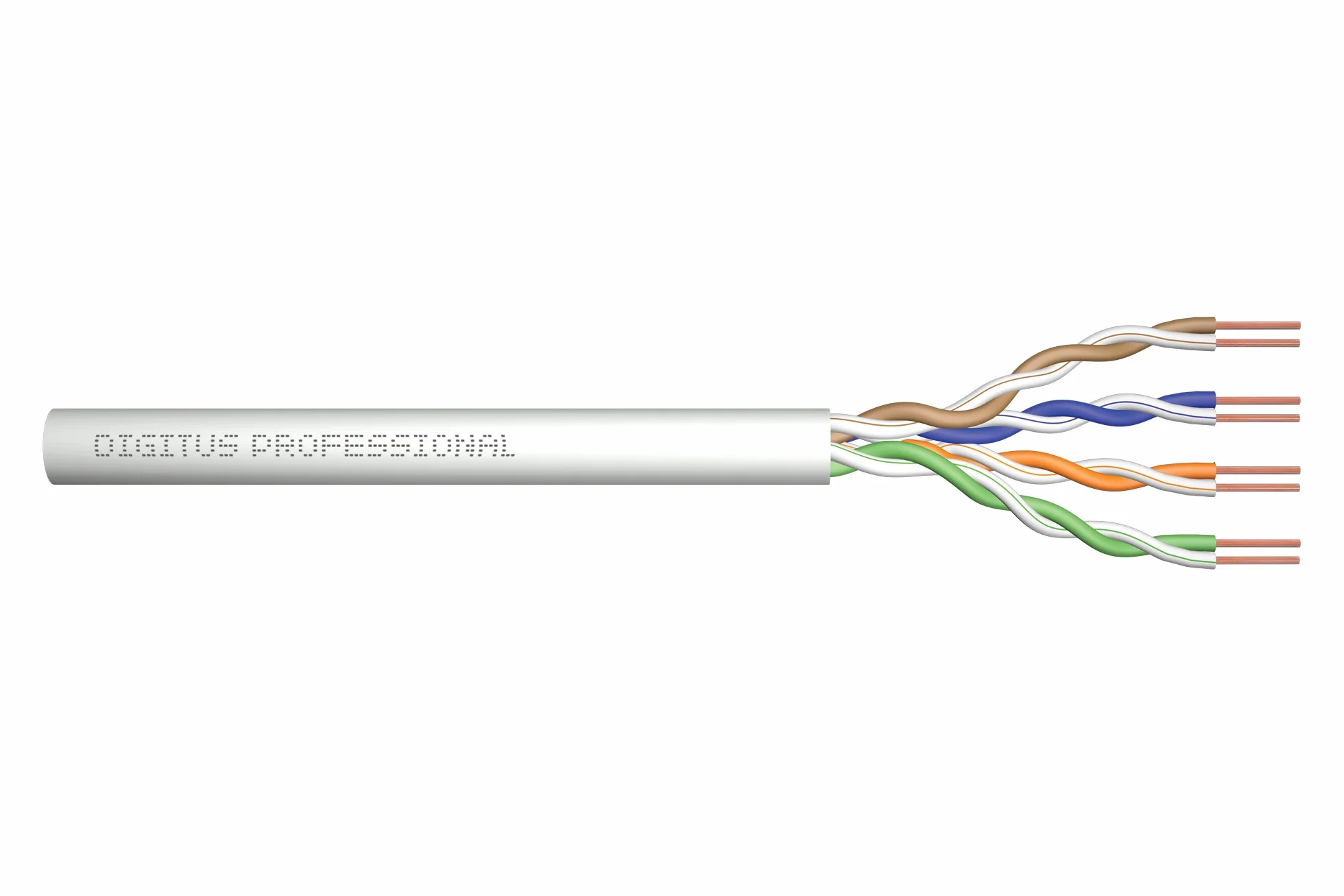 DIGITUS Kabel sieciowy Cat-6-305m Kabel instalacyjny U-UTP - Simplex - Eca PVC - 250 MHz - AWG 23/1 CCA - Szary