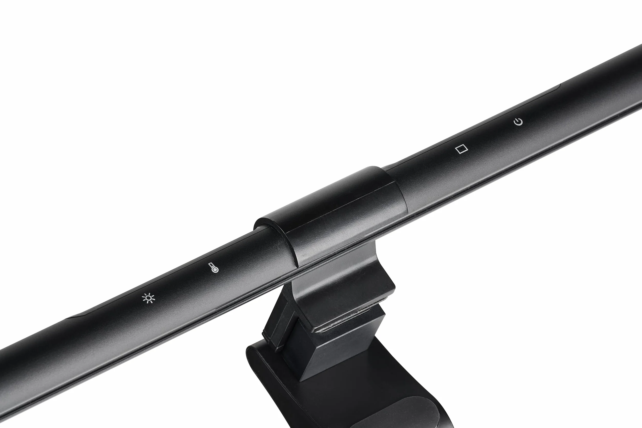 Alco-Albert - lampa LED do monitora z zaciskiem 40 cm, czarna | Wykonana z aluminium, z portem USB, funkcją ściemniania i czujnikiem światła
