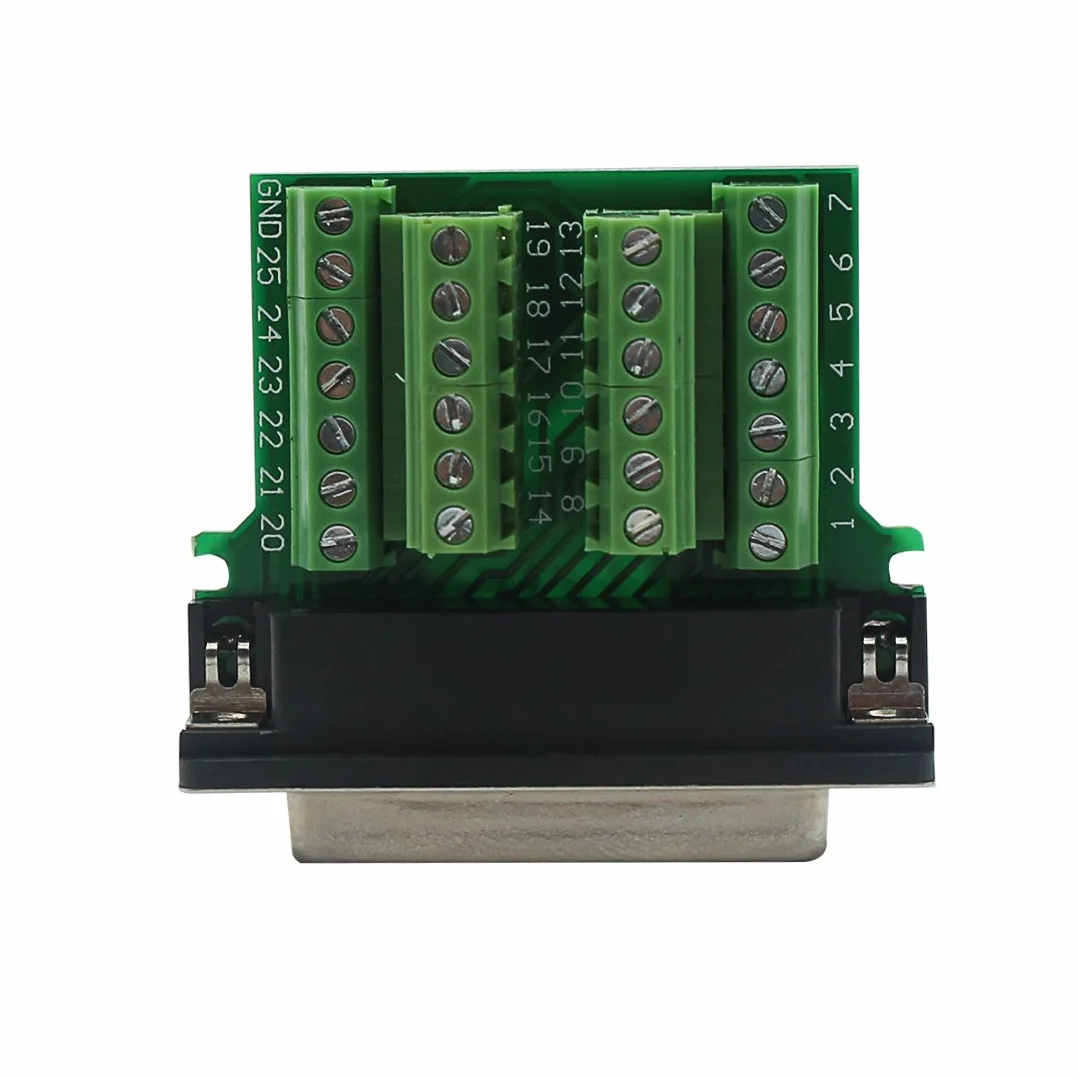 DB25 25-pinowy adapter do złącza wtykowego do modułu sygnału, złącze męskie lub żeńskie, bez lutowania, długie śruby i nakrętki z obudową Złącze żeńskie