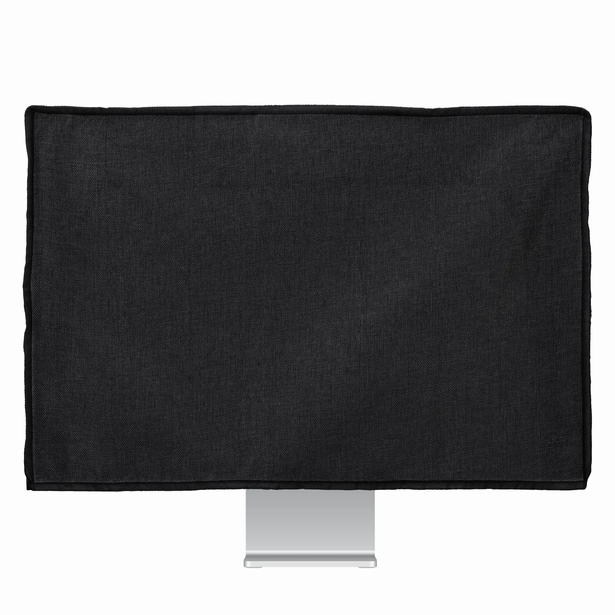 kwmobile Lniane etui kompatybilne z monitorem 31-32" – etui ochronne, ochrona przed kurzem, osłona na ekran PC – osłona przeciwpyłowa w kolorze czarnym