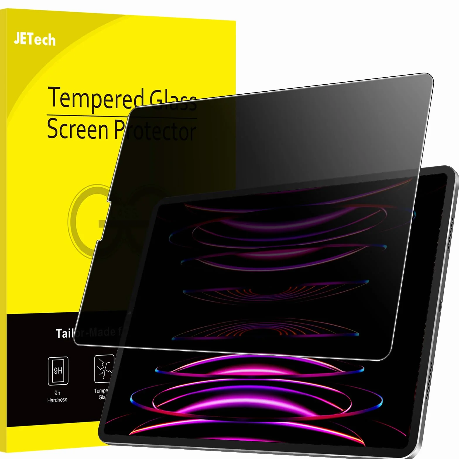 JETech Prywatności Ochraniacz Ekranu dla iPad Air 5/4 10,9 cali iPad Pro 11 Cala Screen Protector Antyszpieg Folia Hartowana 1 Paczka
