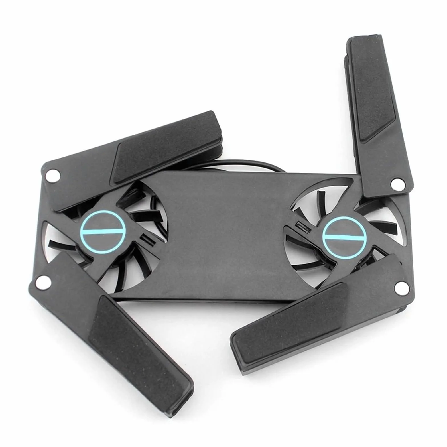 Laptop Cooler Podkładka chłodząca pod laptopa Zasilana przez USB podstawka chłodząca do laptopa z podwójnymi wentylatorami 60mm składana podkładka chłodząca do notebooka podkładka chłodząca do laptopa