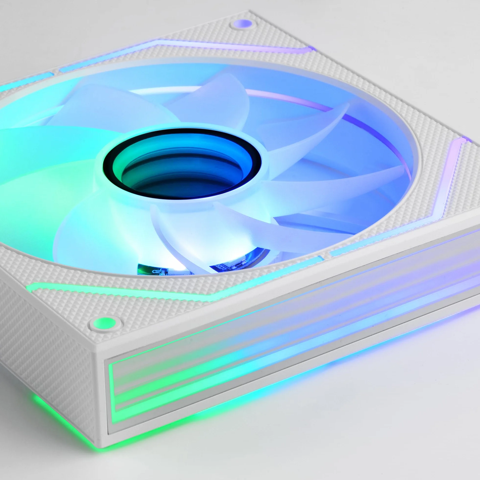 Mars Gaming MF-3DPROX2R, Zestaw 2x Wentylatory 120mm, Odwrócone Łopatki, Oświetlenie ARGB Triple Infinity Mirror 360°, Sterowanie PWM, Łożyska FDB, Wentylatory PC z Pełną Kompatybilnością ARGB, Biały