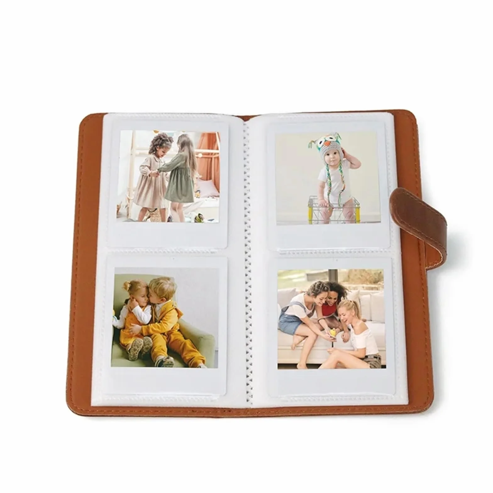80 kieszeni retro album fotograficzny PU pasuje do kwadratowej folii do Fujifilm