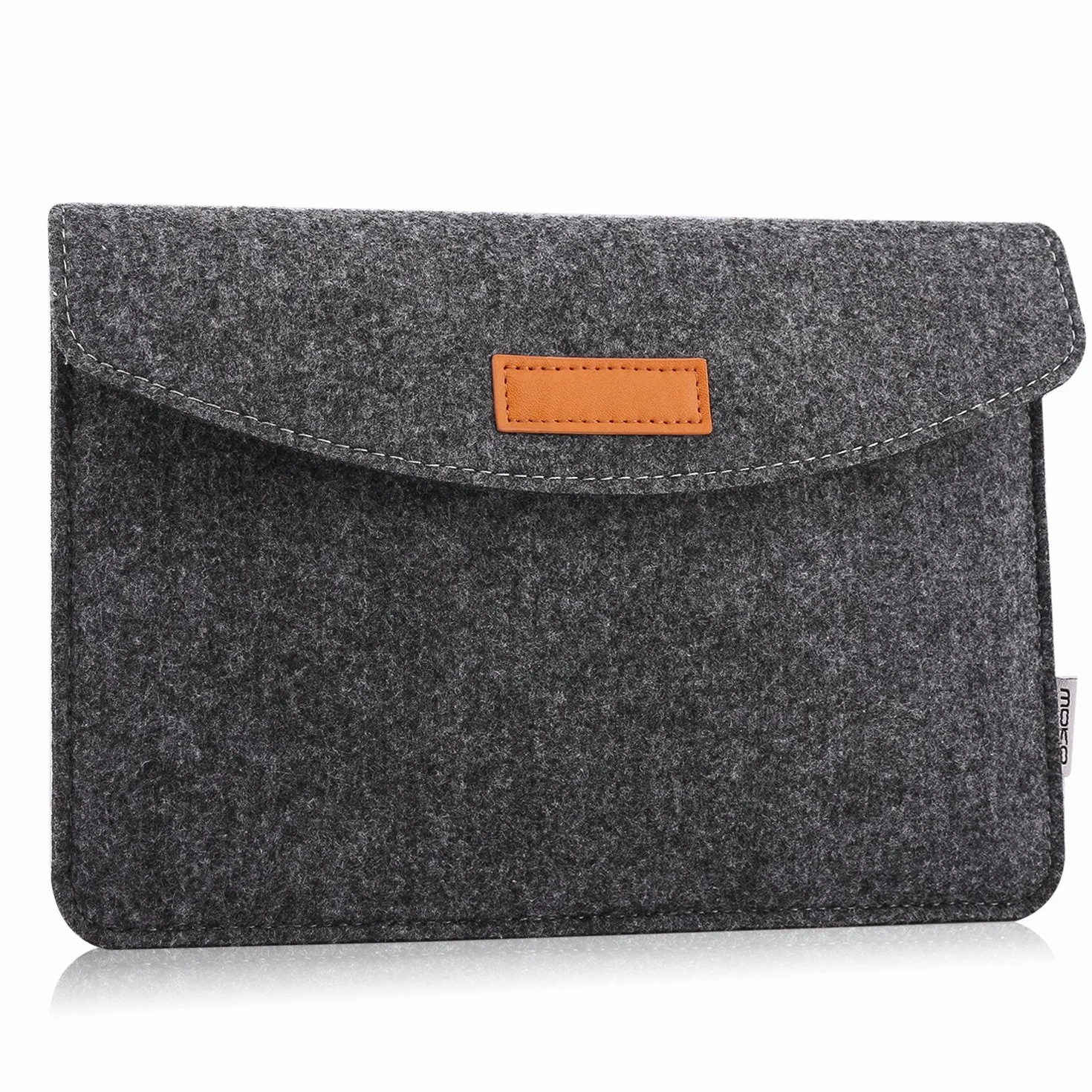 MoKo 9-11 Inch Felt Tablet Sleeve Bag Carrying Case Fits iPad Pro 11 2021/2020/2018, iPad 9th 8th 7th Generation 10.2, iPad Air 4 10.9, iPad Air 3 10.5, iPad 9.7, Galaxy Tab A 10.1 - Dark Gray