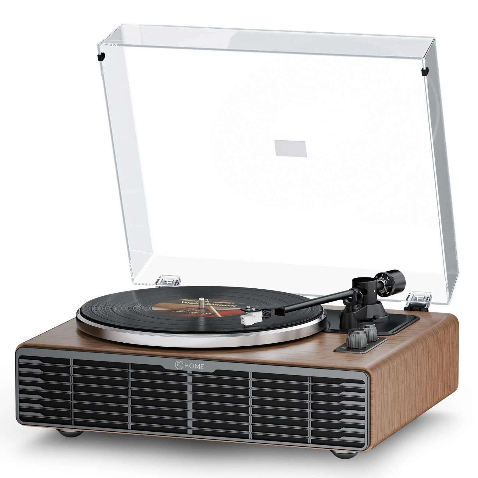 Gramofon Bluetooth HiFi z głośnikami z 4 głośniki stereo, wbudowanym przedwzmacniaczem fono, 33/45 obr./min, magnetycznym AT-3600L, napęd pasowy Vinyl Record Player