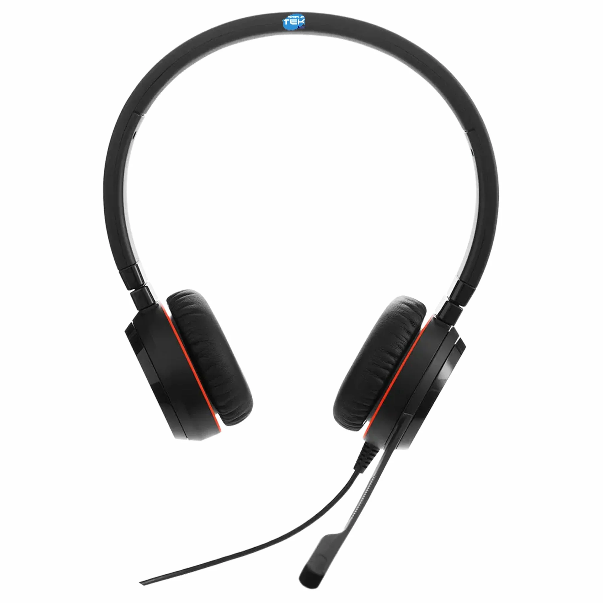 SIMPLETEK - Przewodowe słuchawki stereo Evolve 20 SE UC ze złączem 3,5 mm i adapterem USB-A - zoptymalizowane pod kątem komunikacji