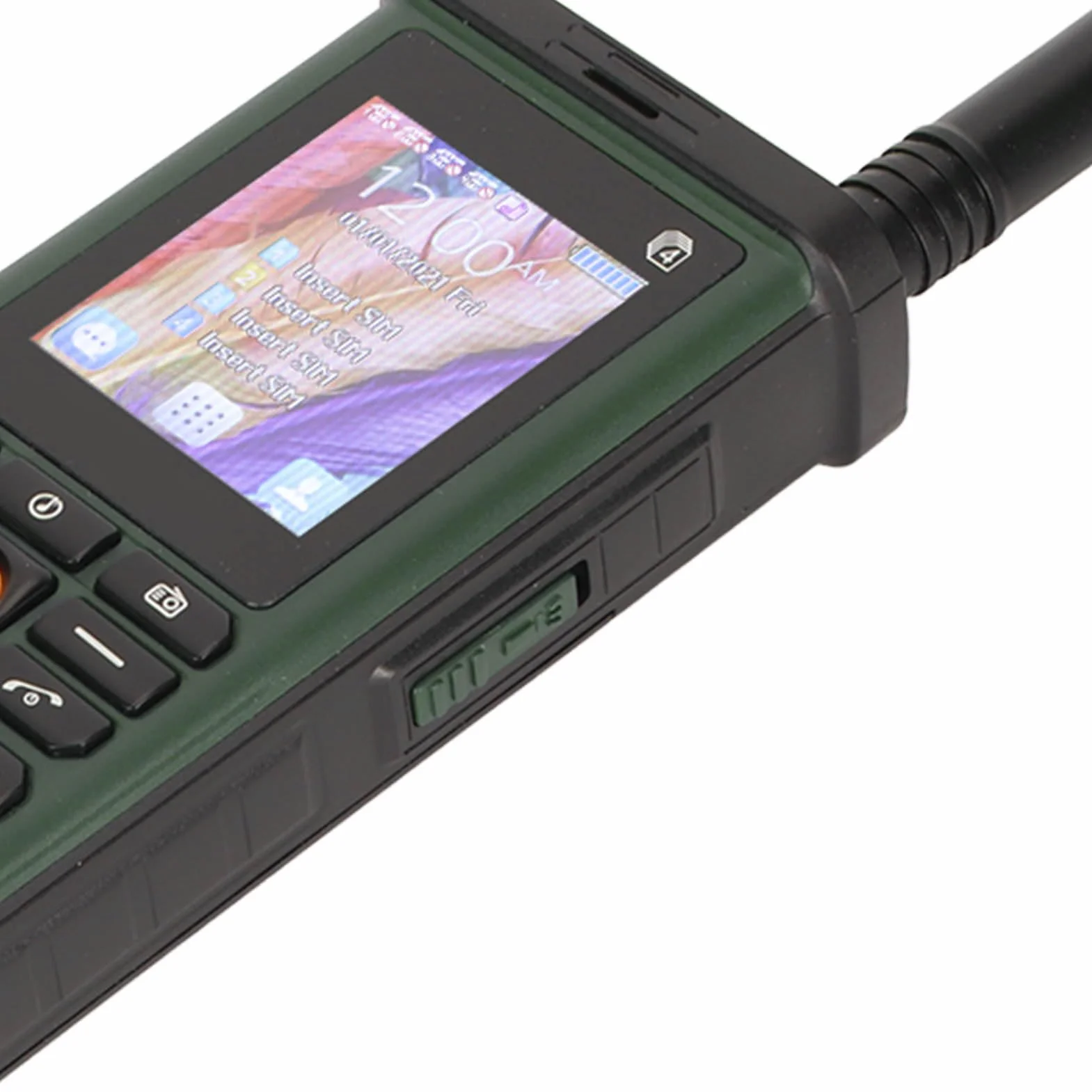Telefon Komórkowy dla Seniorów z Dużym Przyciskiem, Zdejmowany Pręt Antenowy dla Telefonu Komórkowego dla Seniorów 300 000 Pikseli 10 000 Mah 2,4 Cala do Użytku na Zewnątrz (GREEN)