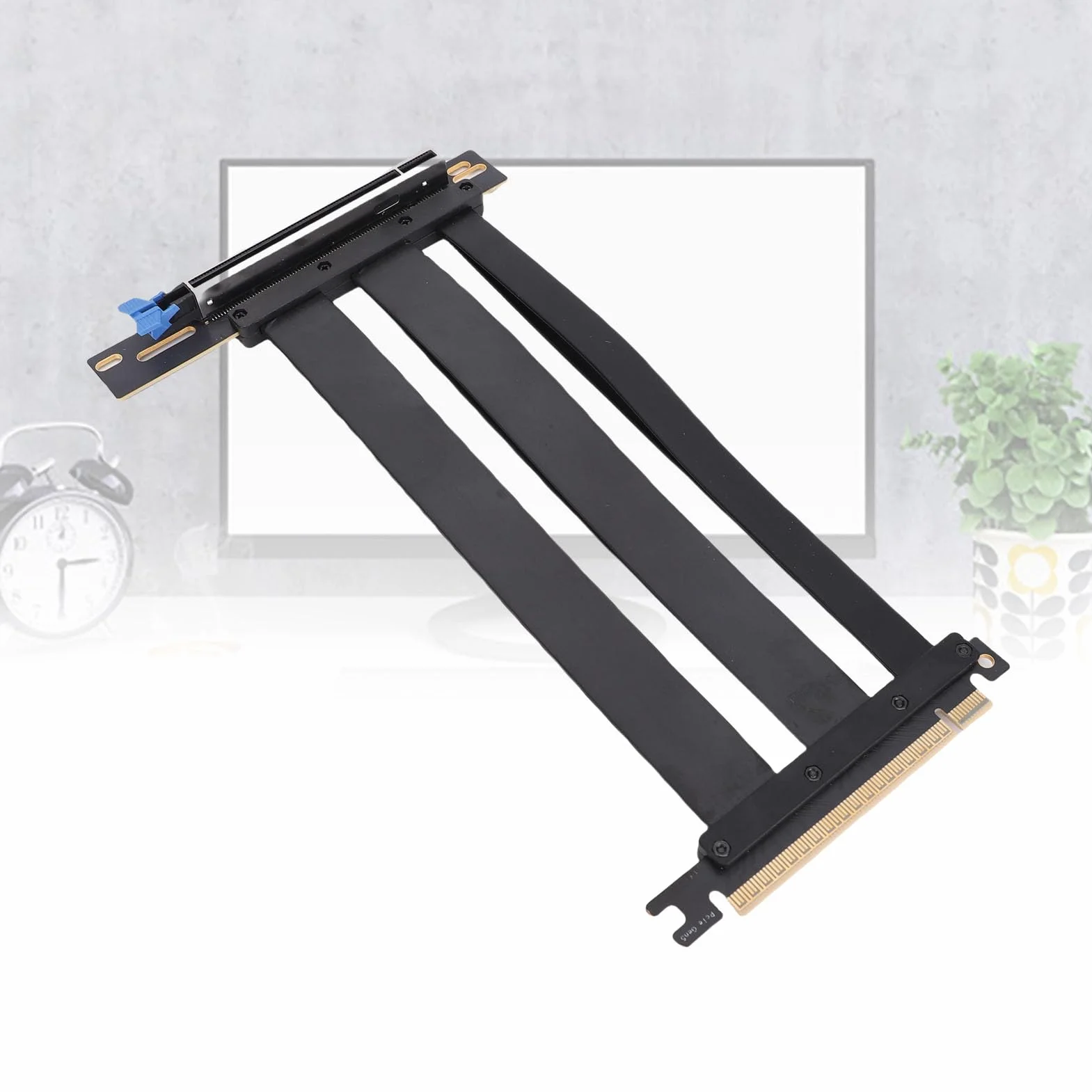 Cocoarm Kabel Nośny PCIE 5.0, Przedłużacz Karty Graficznej ABS PCB GPU 128 GB S X16 Elastyczna Płaska Konstrukcja do Montażu Pionowego do Gier ITX Chłodzenie Wodne RTX4900 RX7900XTX