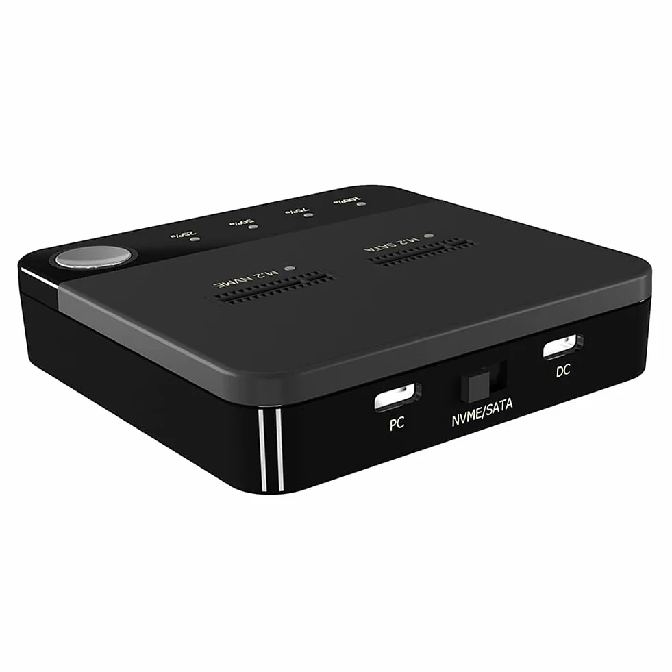 M.2 SATA/NVMe Dual-Bay Hard Drive Stacja dokująca Clone Duplicator dla SSD Rozmiar 2230-22110