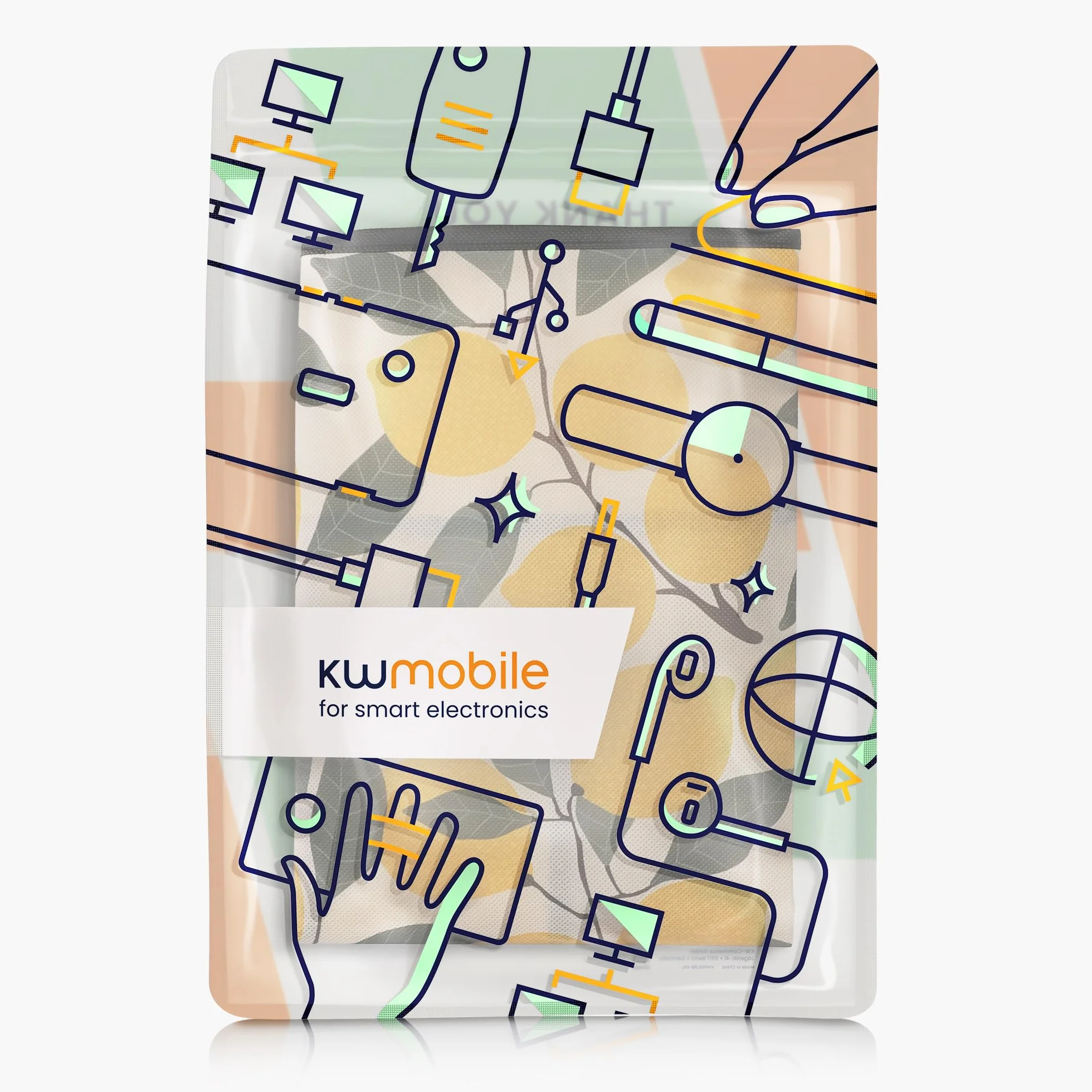 kwmobile Pokrowiec na monitor 68.6-71.1 cm cytryny żółty zielony beżowy