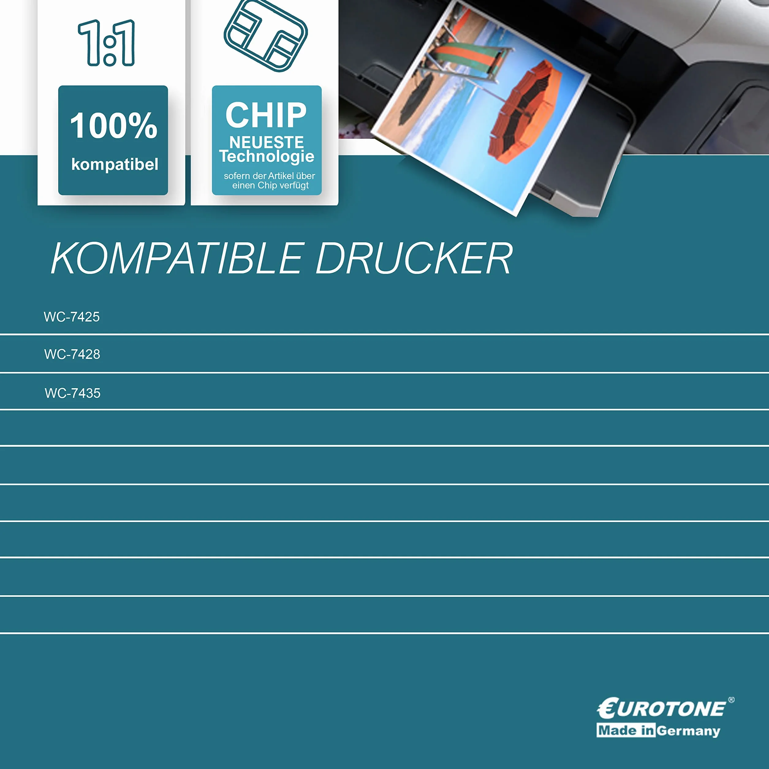 Eurotone Toner kompatybilny jako zamiennik do Xerox Workcentre 7425 7428 7435 zastępuje 06R01395 Black