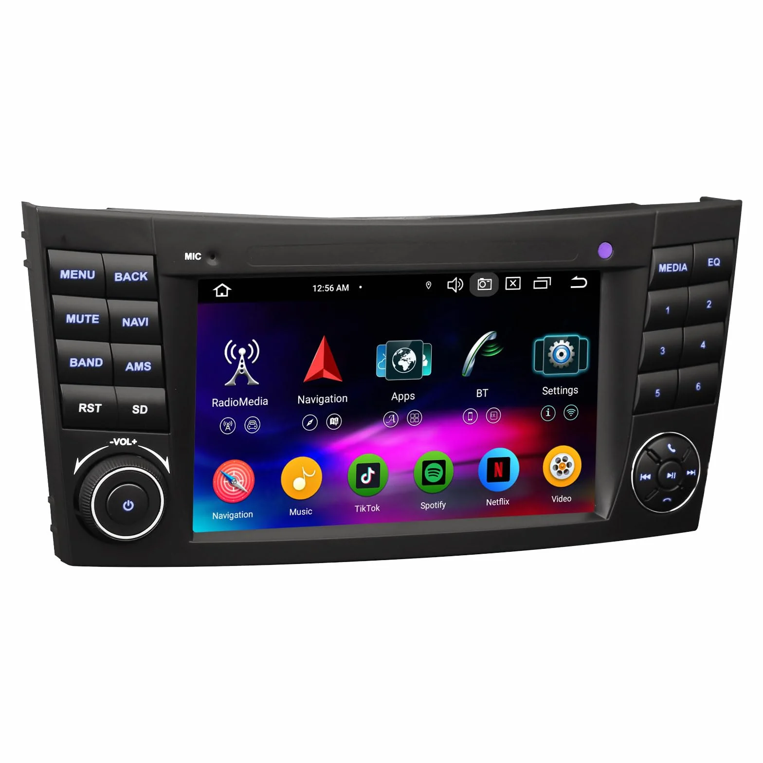 Erisin 8-rdzeniowy 4 GB + 64 GB 7 cali Android 14 radio samochodowe Nawigator GPS do Mercedes Klasy E W211 CLS W219 CarPlay bezprzewodowy Android Auto Bluetooth 5.0 WiFi DSP Dab+ FM RDS ekran dotykowy