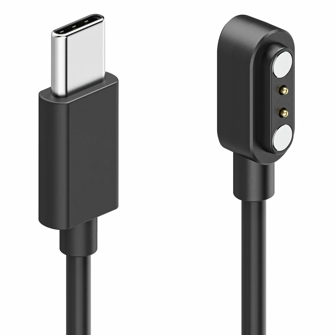 Hama Kabel do Ładowania Smartwatchy, Magnetyczny, USB-C, 60cm, Czarny - Optymalna Prędkość, Trwały Materiał, Pełne Naładowanie w 2,5 godziny