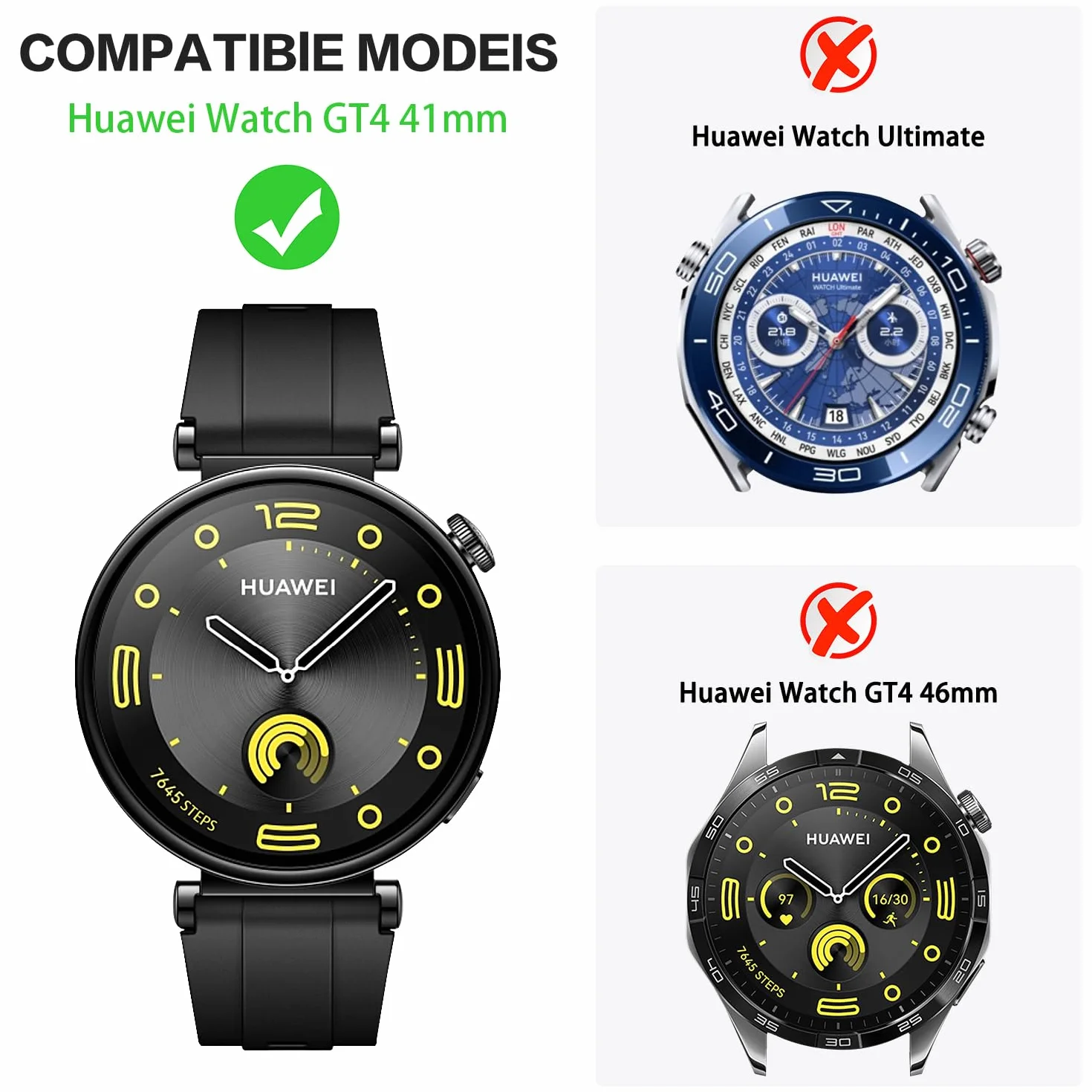 Diruite 4 Sztuki Ochraniacz Ekranu do Huawei Watch GT 4 41mm,HD Szkło Hartowane Folia Ochronna do Huawei Watch GT 4 41mm Smartwatch[Anti-Scratch]
