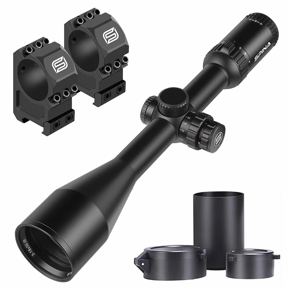 SPINA OPTICS 3-18x56mm luneta celownicza strzelanie taktyczne celownik optyczny, drugi ogniskowy samolot myśliwski luneta celownicza, 30mm lunety rurowe