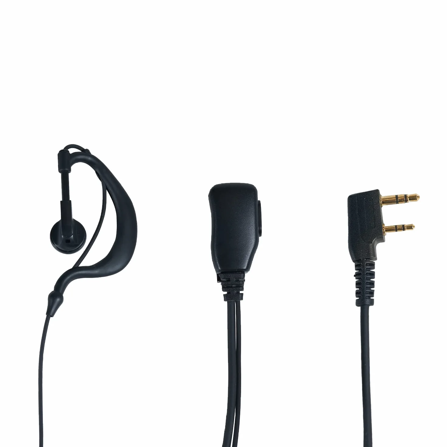 Słuchawki Walkie Talkie z mikrofonem, 2-pinowy zestaw słuchawkowy w kształcie G do Baofeng BF-888S UV-5R BF-F8HP BF-F9 UV-82 UV-82HP UV-82C Kenwood TK-2107 TK-3107 Retevis H777 RT7 RT21 radio