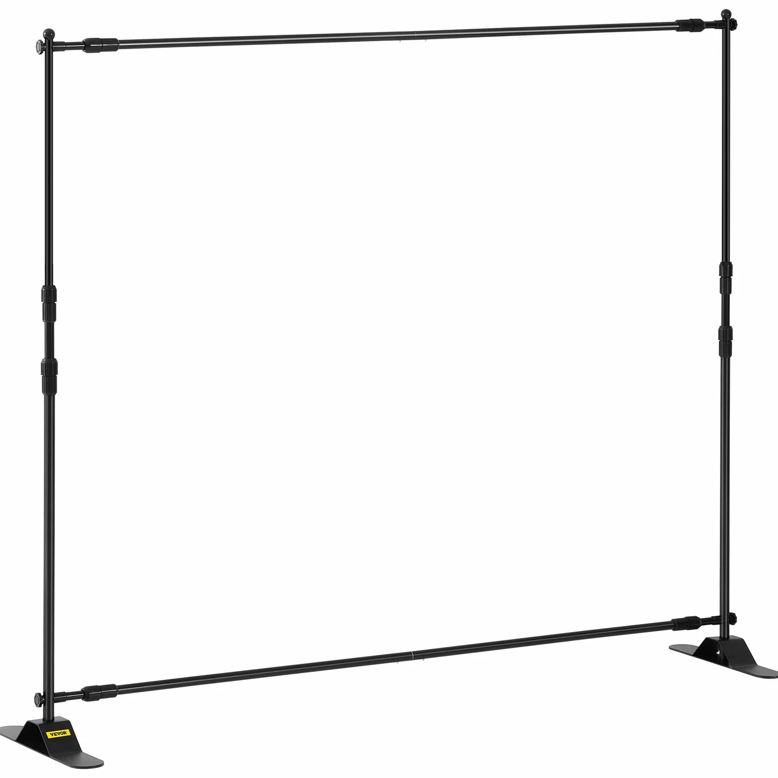 VEVOR Uchwyt teleskopowy na dno rurki, maksymalnie 240 x 240 cm, DM-ABS, system tła, czarny, aluminiowy uchwyt, nadaje się na imprezy świąteczne, wieczorne wyjścia