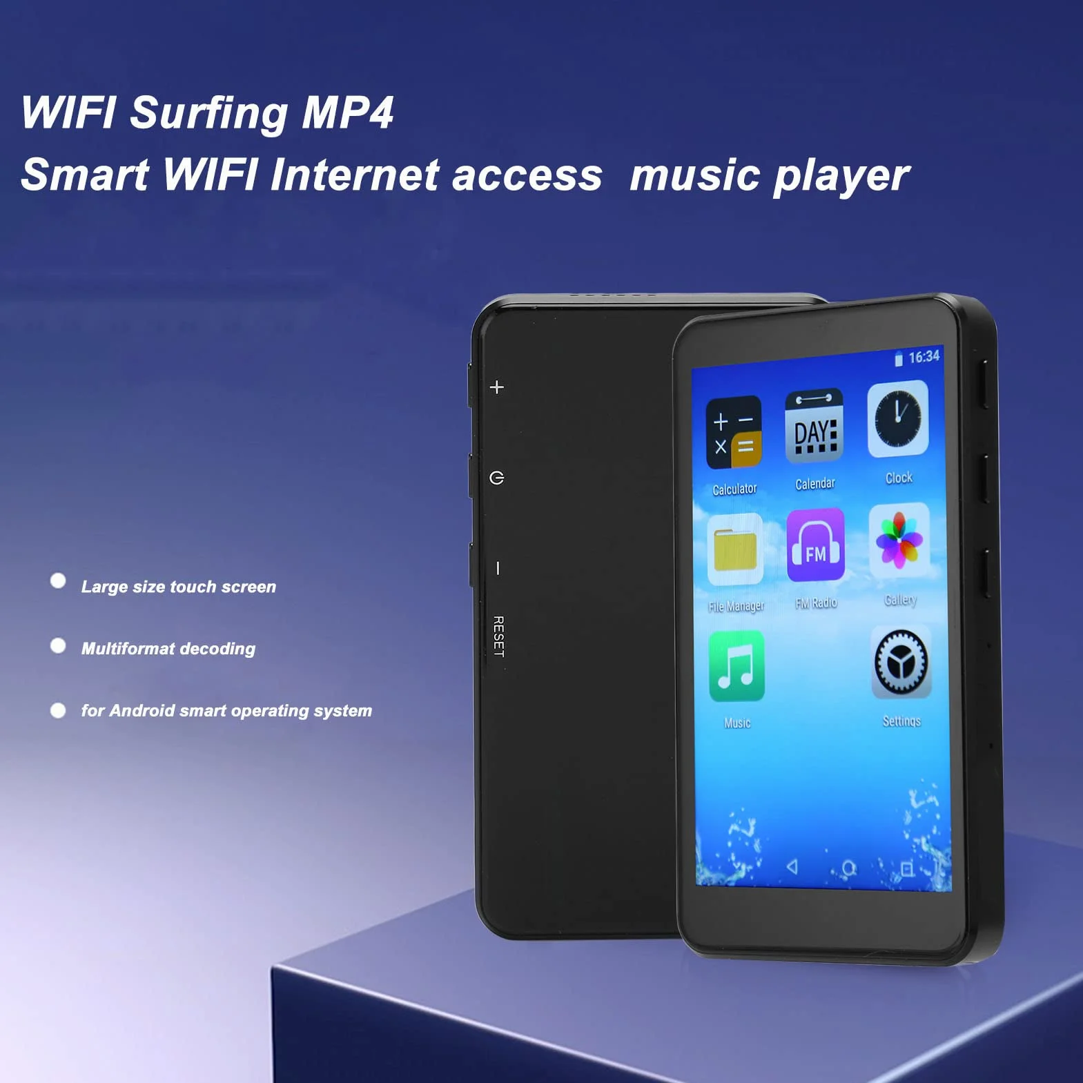 Odtwarzacz MP4, ekran dotykowy IPS, redukcja szumów, dyktafon Bluetooth z odtwarzaniem, bezstratny odtwarzacz muzyki Hifi z radiem E Book do pobrania aplikacji, dla studentów, dzieci, seniorów, 32 GB