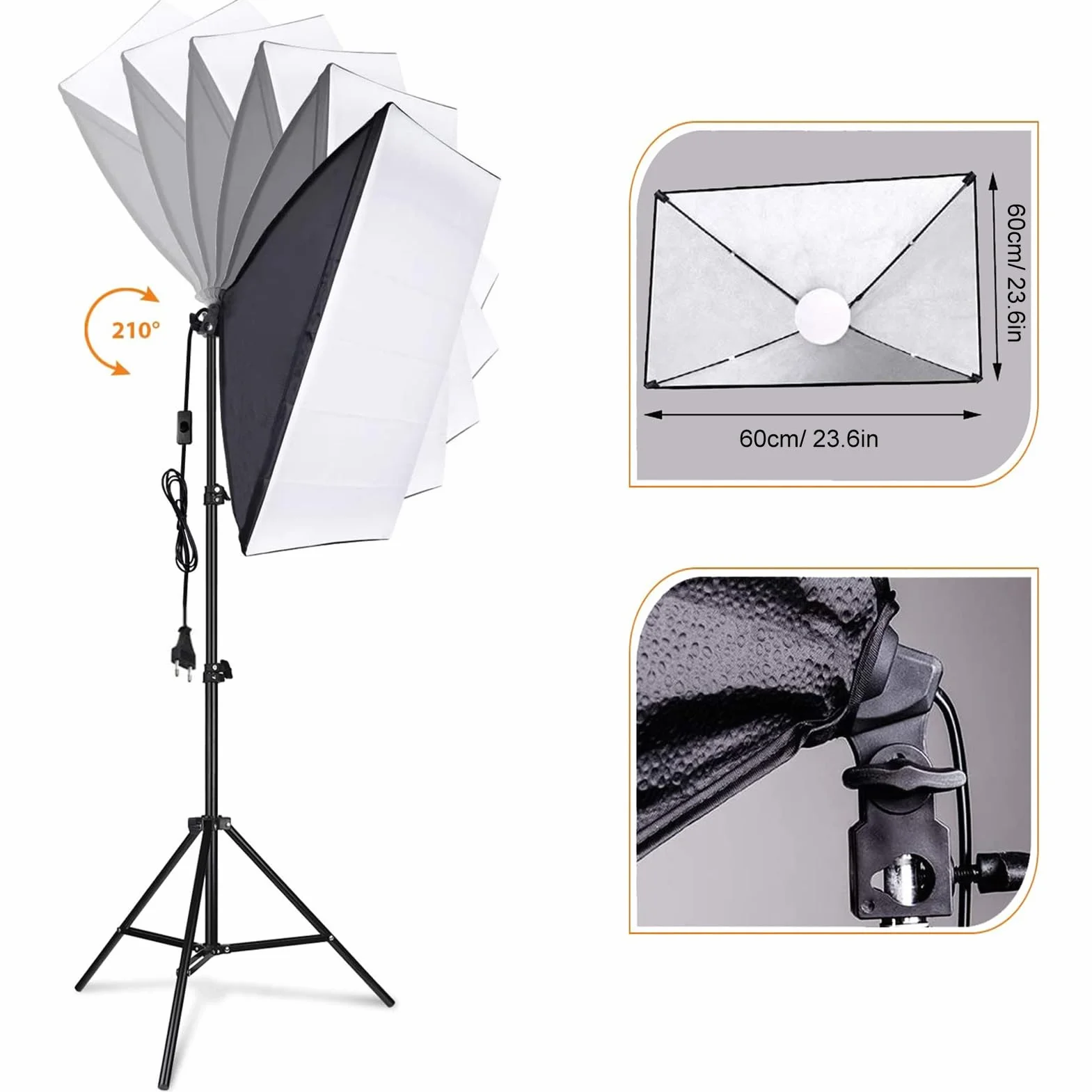 Cuifati Zestaw Oświetlenia Fotograficznego Softbox, Dwukolorowa Wideo LED 85W 2800-5700K, Profesjonalny Sprzęt Studyjny z Pilotem do Studia Fotograficznego (wtyczka UE)