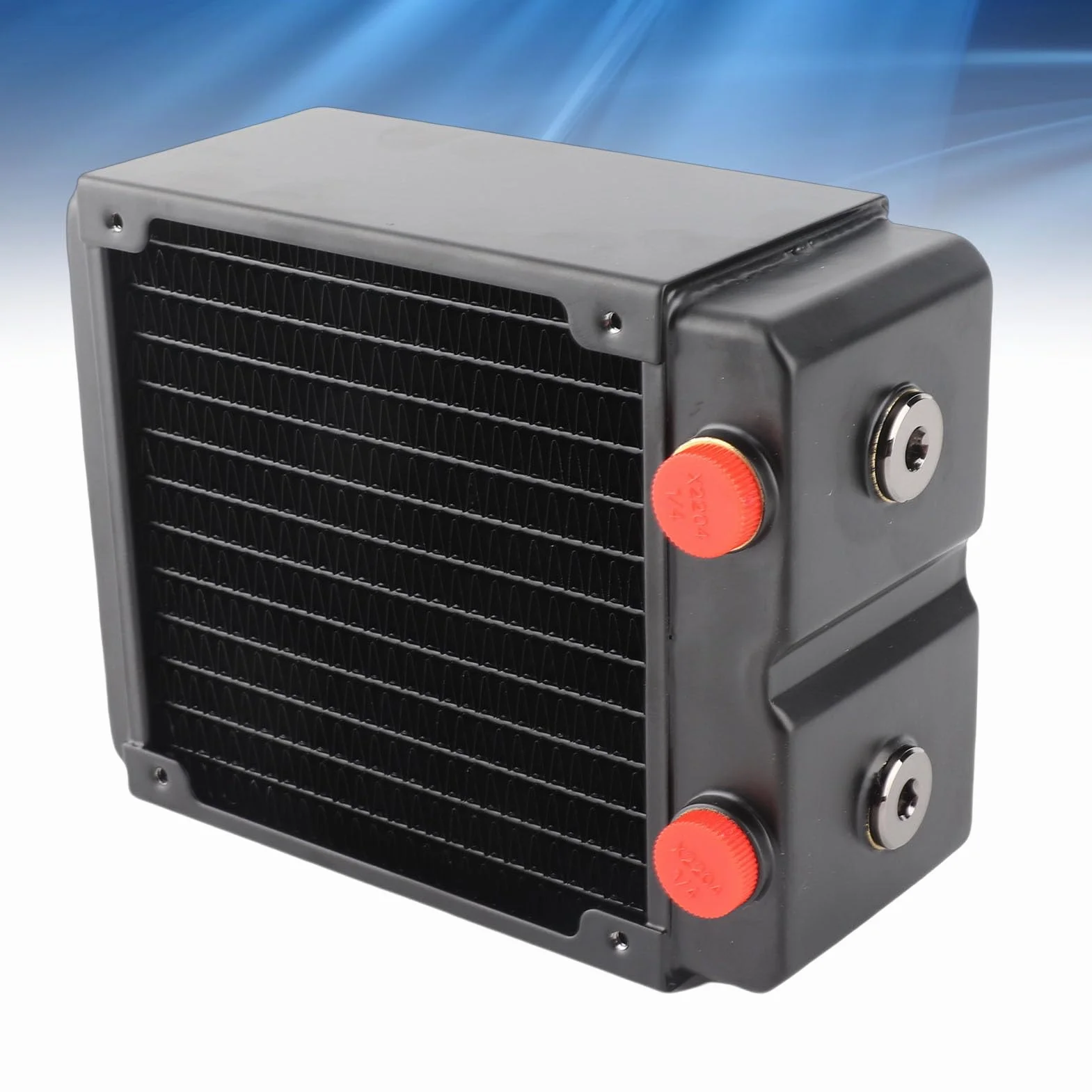 Acouto Chłodzenie Komputerowe Miedziany, 3-warstwowy, 12-rurowy Radiator do Chłodzenia Komputera PC 120 Mm G1/4 Przyspieszenie Wody Fas Chłodnica Komputera PC Radiator Chłodzenia Chłodnica Procesora