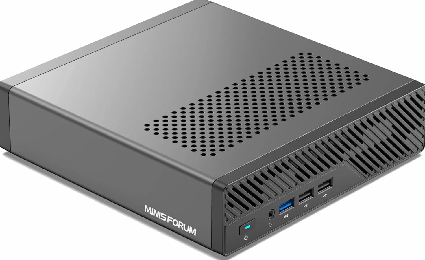 MINISFORUM MS-01 Mini Workstation, Intel Core i9-13900H (14 C/20 T, do 5,4 GHz), 64 GB DDR5, Dysk SSD 1 TB, Intel vPro, 2× SFP+ 10 Gb/s, 2× RJ45 2,5G, 2× USB4, HDMI, PCIe 4.0 x16, 3× Dysk SSD M.2/U.2
