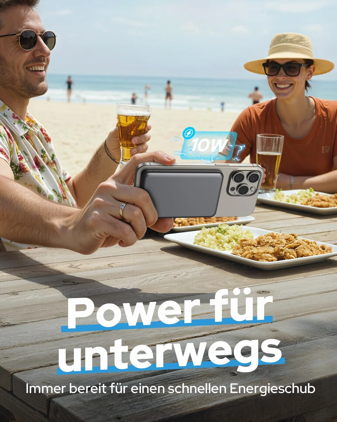 Power bank do Magsafe, bezprzewodowy magnetyczny power bank TRKOY Slim do iPhone'a 5000mAh, przenośna ładowarka z szybkim ładowaniem USB-C, akumulator kompatybilny z iPhone'ami z serii