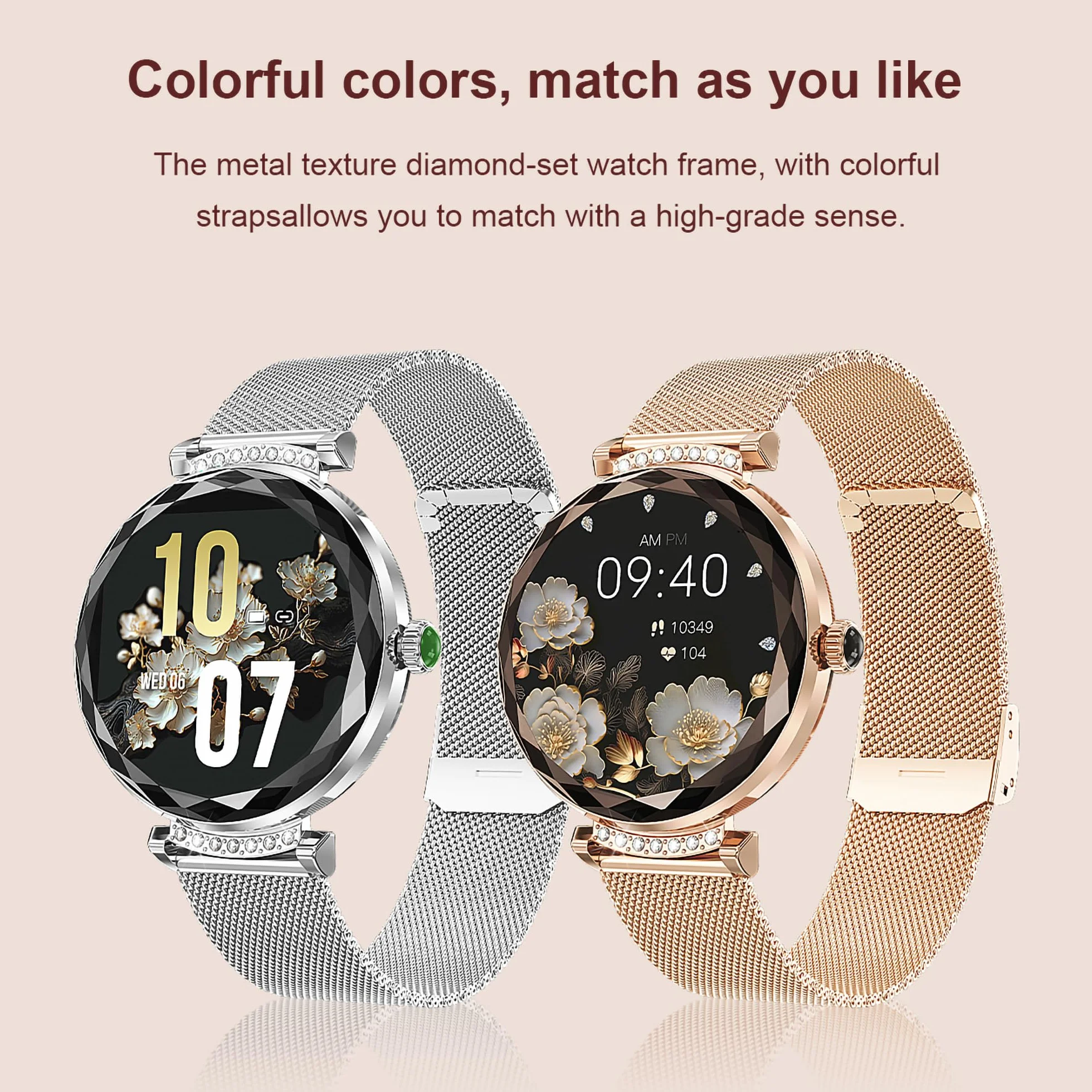 LONGLU damski inteligentny zegarek na telefon z funkcją Bluetooth Smart Watch dla kobiet iPhone iPhone Android Fitness Tracker Multisport Watch z odpowiedzią