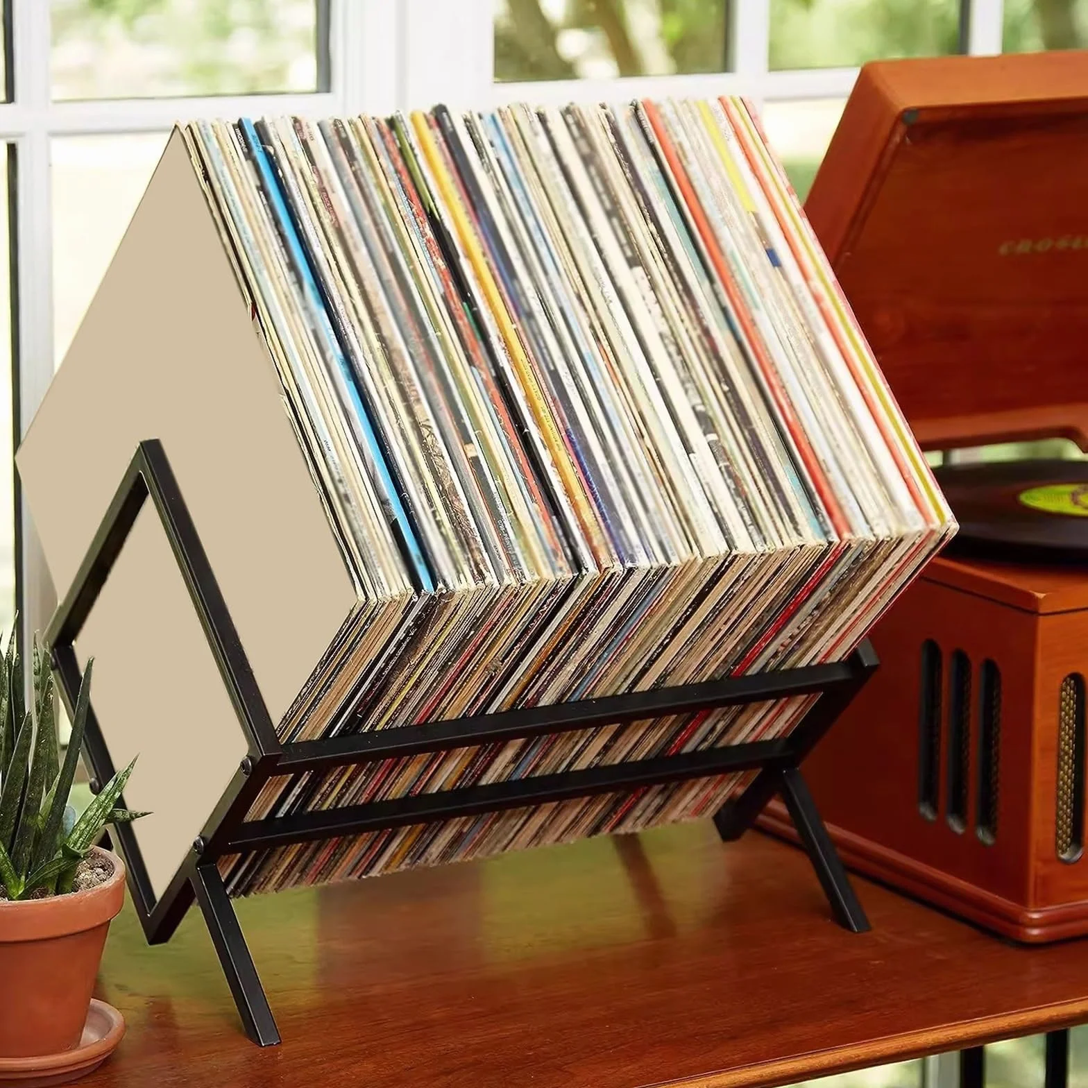 Dom Wielofunkcyjny żelazny stojak na płyty winylowe, stojak na płyty CD, album ekspozycyjny do przechowywania LP