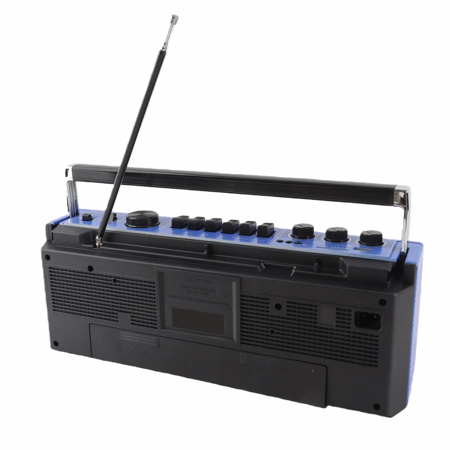Odtwarzacz kasetowy, retro magnetofon w stylu vintage, złącze USB, gniazdo słuchawkowe, radio AM FM SW, gniazdo na kartę pamięci, wielofunkcyjny bezprzewodowy odtwarzacz kasetowy do