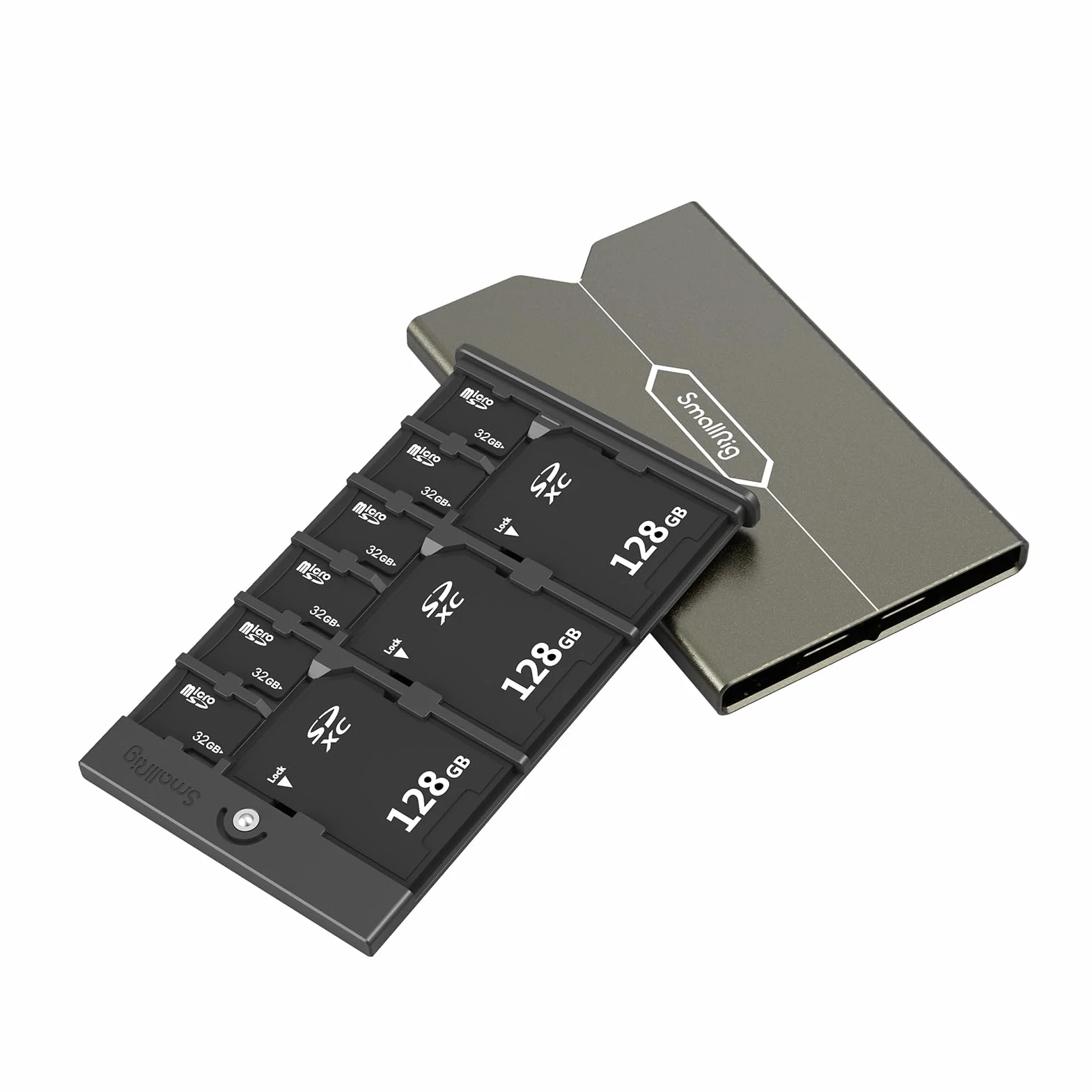 SMALLRIG 6 gniazd etui na karty pamięci Przechowywanie na 3 karty SD + 2 karty Micro-SD + 1 karta SIM - 2832B