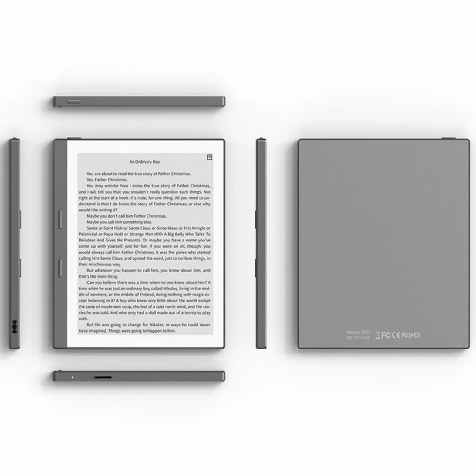 E CZYTER KSIĄŻKI, 5.76 -calowy Ekran Dotykowy Czytnik Książek Elektronicznych, Ebook Przenośnych E dla Nastolatków, Dorosłych i Seniorów (GREY)
