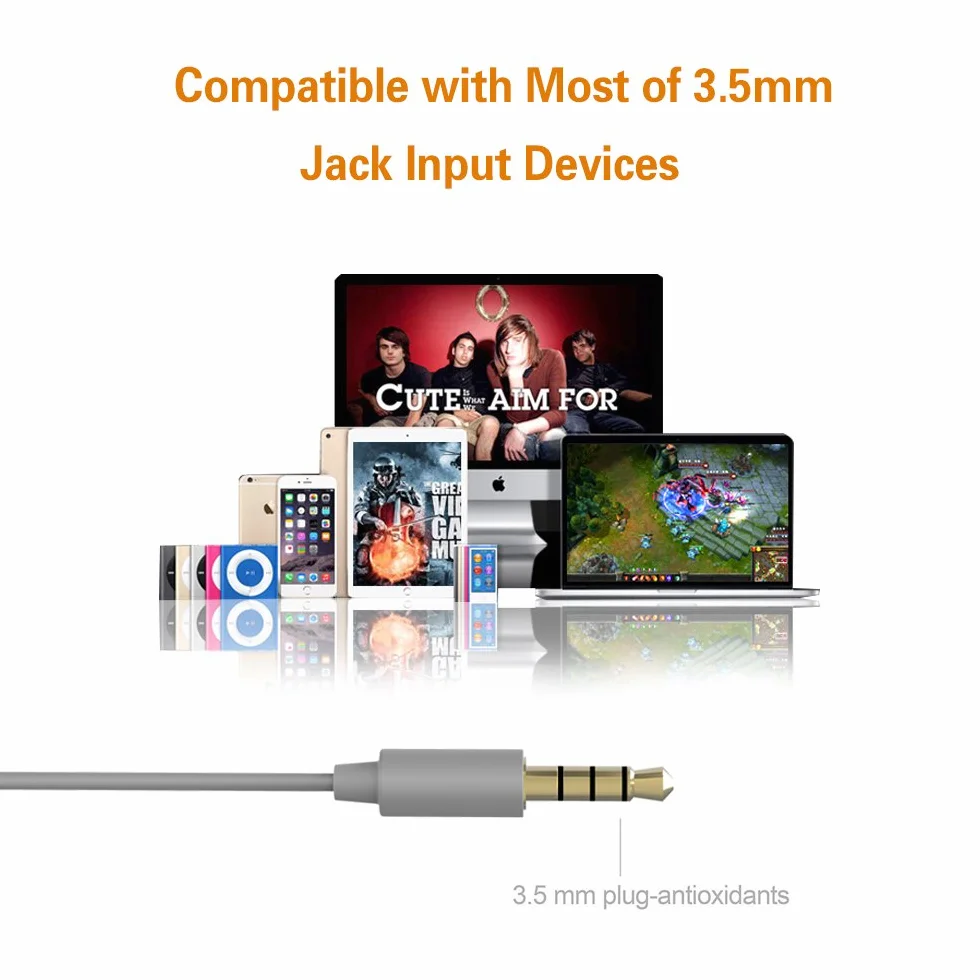 MAXROCK (TM Unikalne miękkie silikonowe słuchawki do spania, zatyczki do uszu z mikrofonem, do telefonów komórkowych, tabletów i wtyczki jack 3,5 mm, szare)
