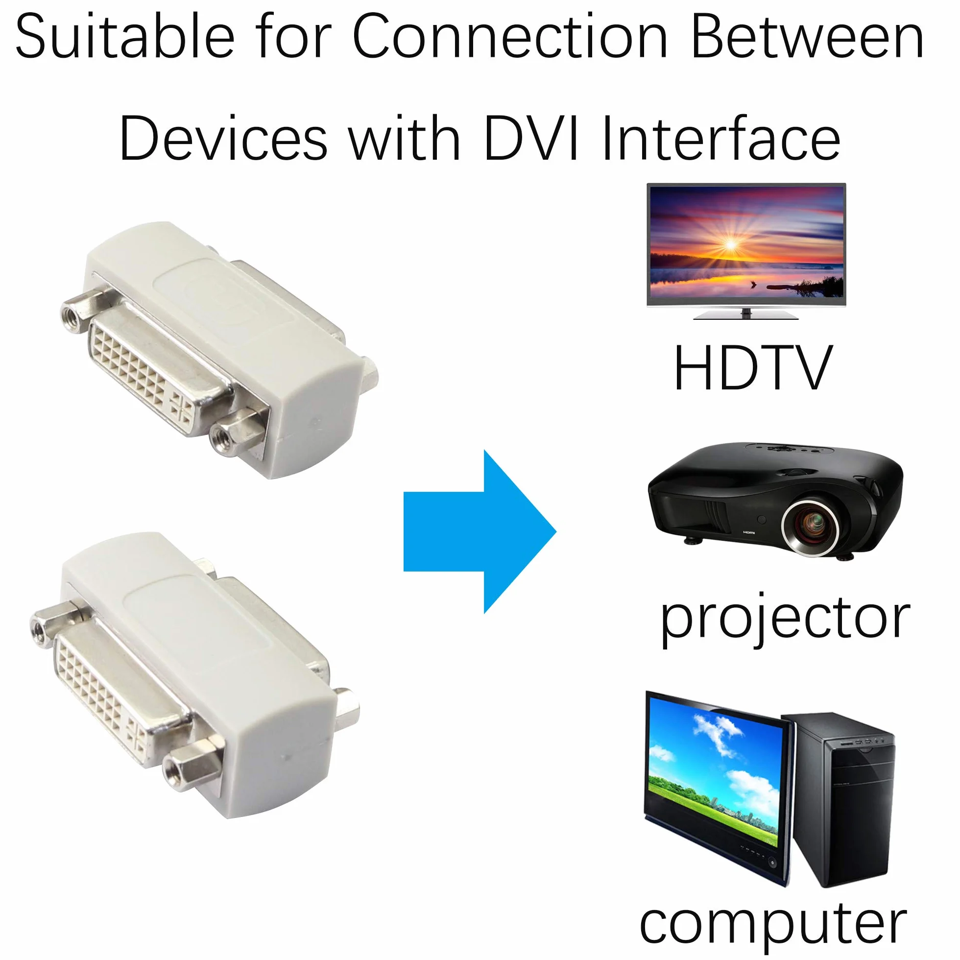Łącznik DVI żeński na żeński, DVI24+5/DVI-I Serial Cable Extender (2-Pack)