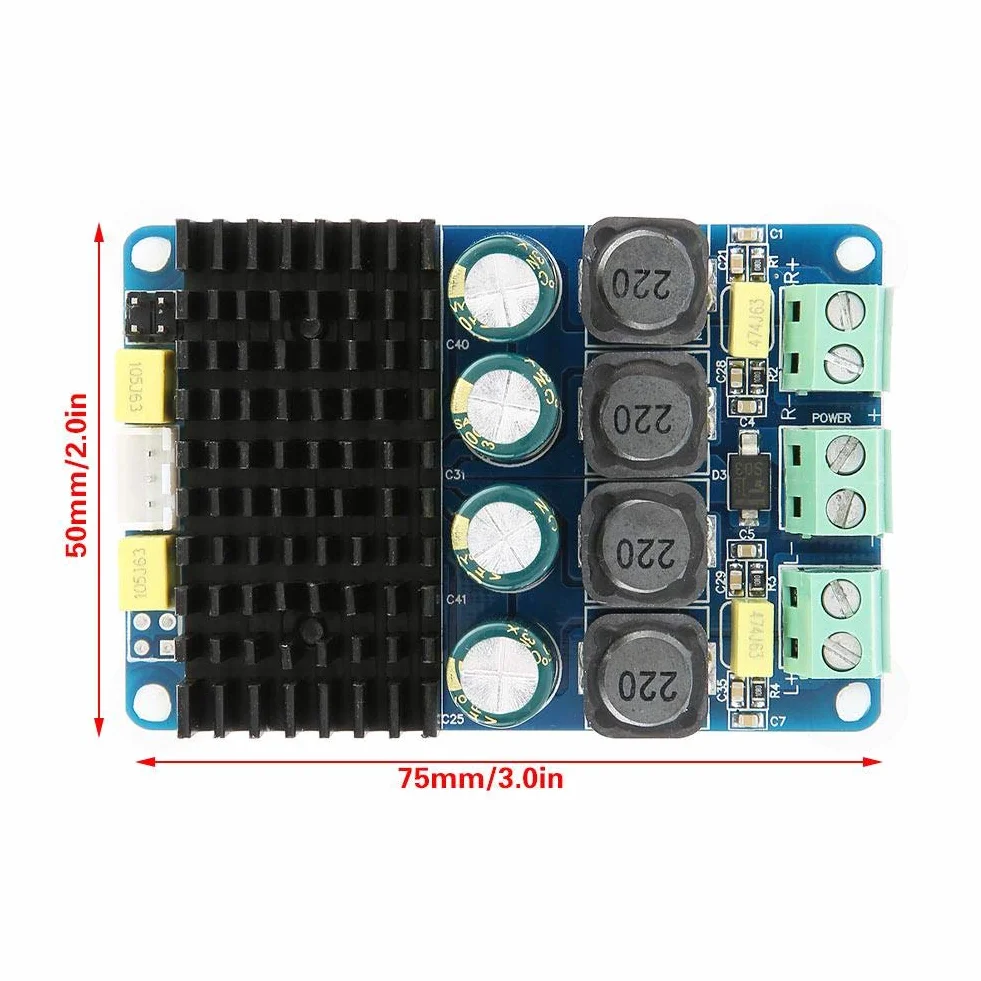TDA7498 HF20 Audio Verstärkerplatine 2x100W Dual Channel 8-32VDC