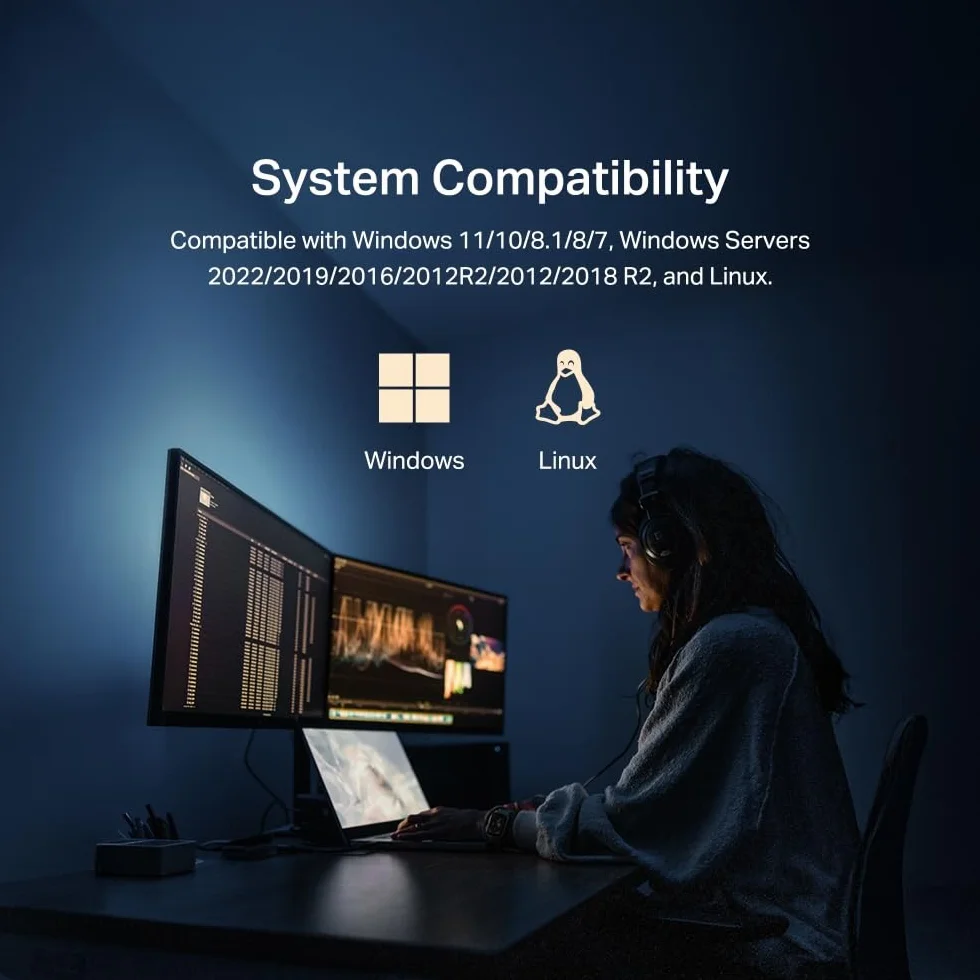 Mercusys Karta sieciowa TP-Link MA310E PCIe 2,5 Gigabit, stała karta Wi-Fi PC, RJ45, Wake-on-LAN, Ethernet o niskim zużyciu energii, kompatybilna ze standardowymi wspornikami i wspornikami o niskim