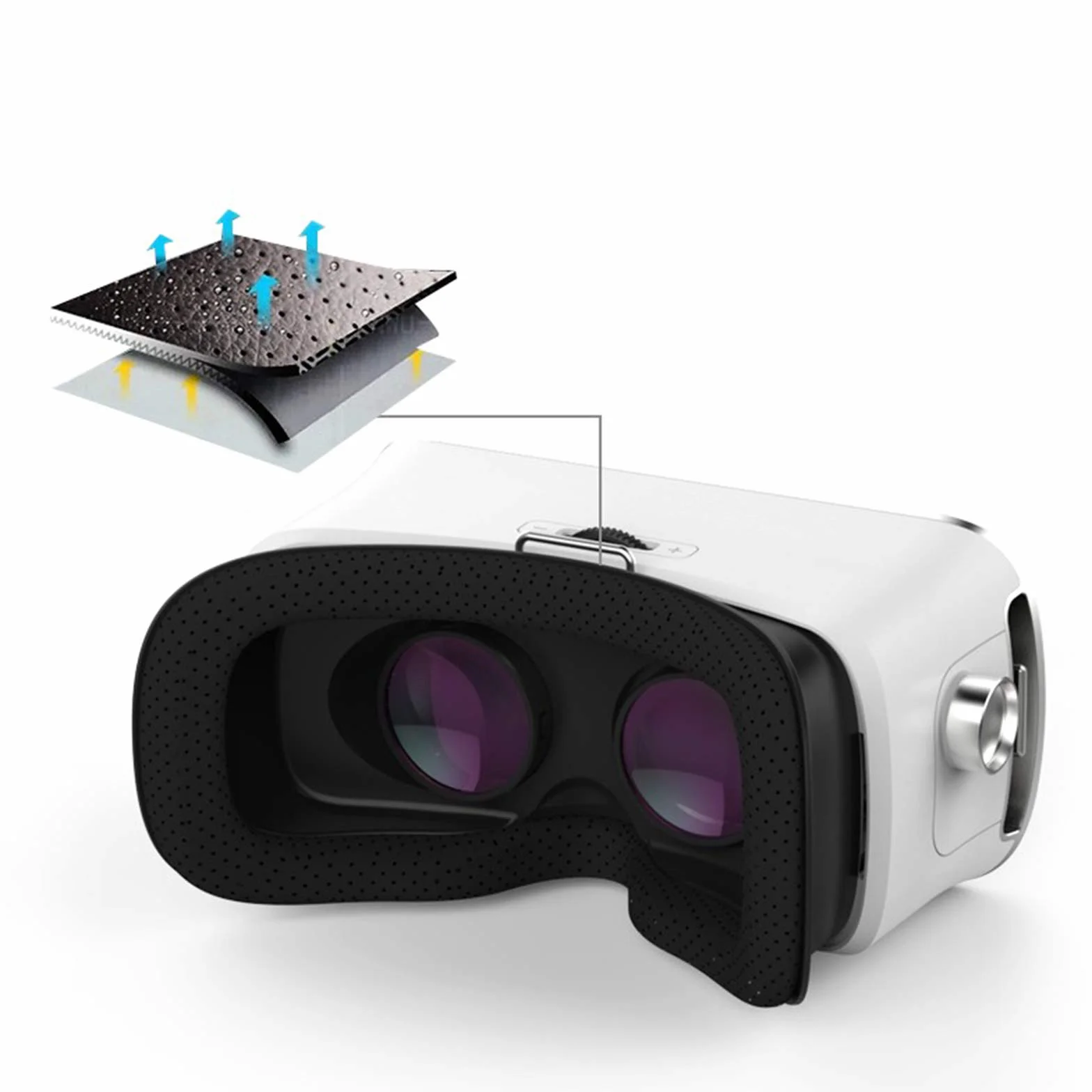 Virtual Reality, Okulary 3D VR z kontrolerem Bluetooth i słuchawkami 100° FOV, kompatybilne z iPhone i Androidem, wygodne i regulowane słuchawki VR