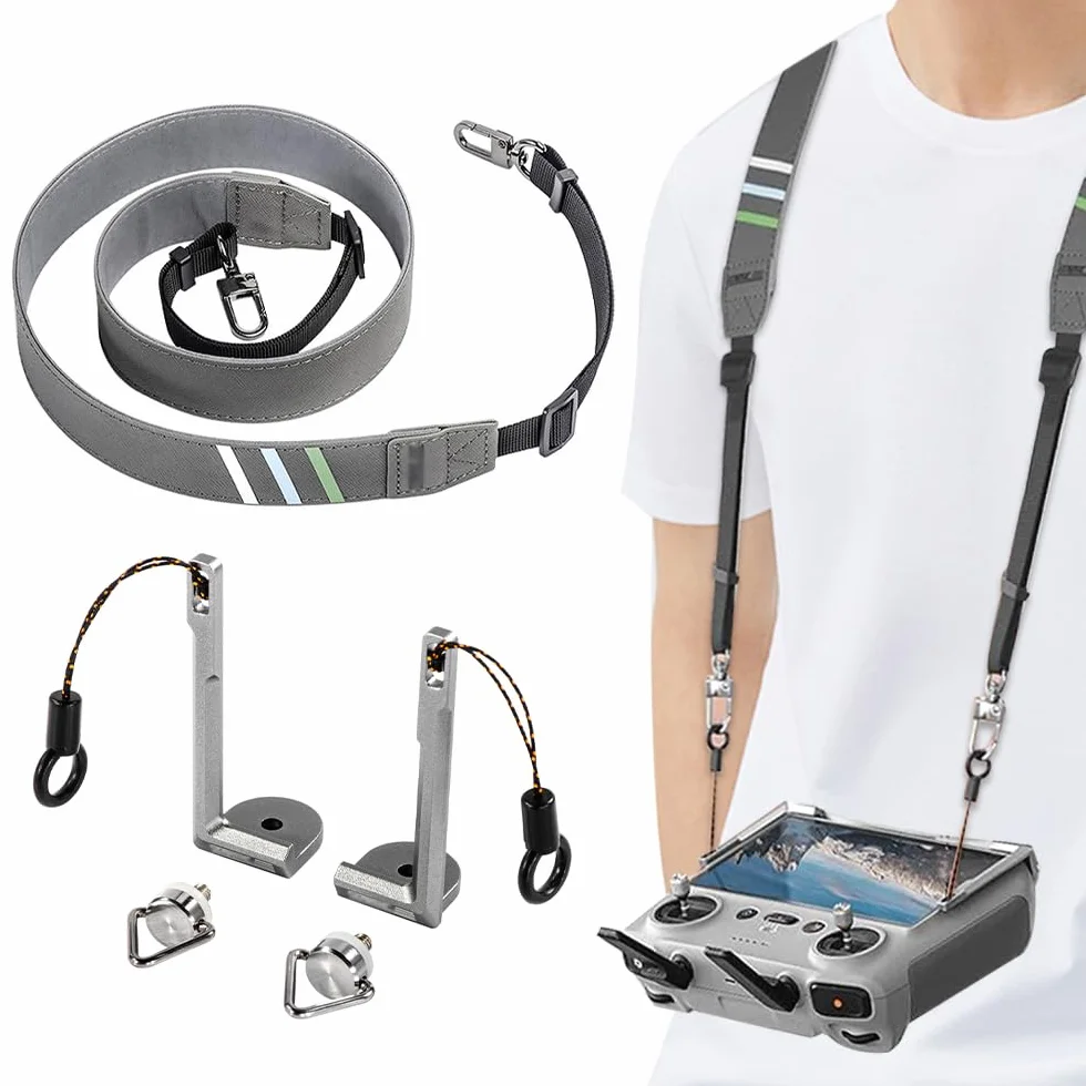 Pasek do kontrolera DJI rc 2, akcesoria do drona Afenau 3 w 1, regulowany pasek, smycz na klucze, dla DJI Mini 4/Pro, Mavic 3/Air 3