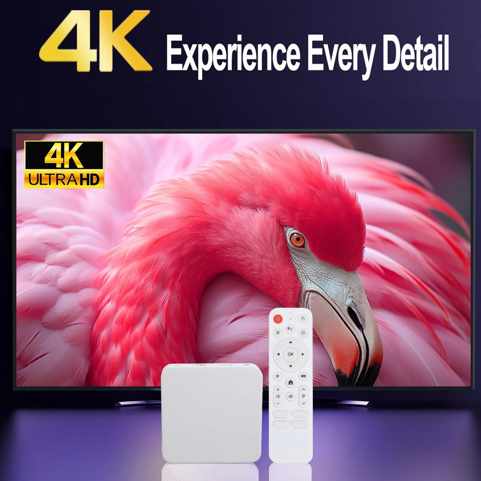Sxhlseller TV Box 16 GB, Urządzenie do Transmisji Strumieniowej 4K Ultra HD z Czterordzeniowym Procesorem, Wi-Fi 6 Bluetooth 5.0, Obsługa Systemu 14.0, do Domowej Rozrywki i Multimediów